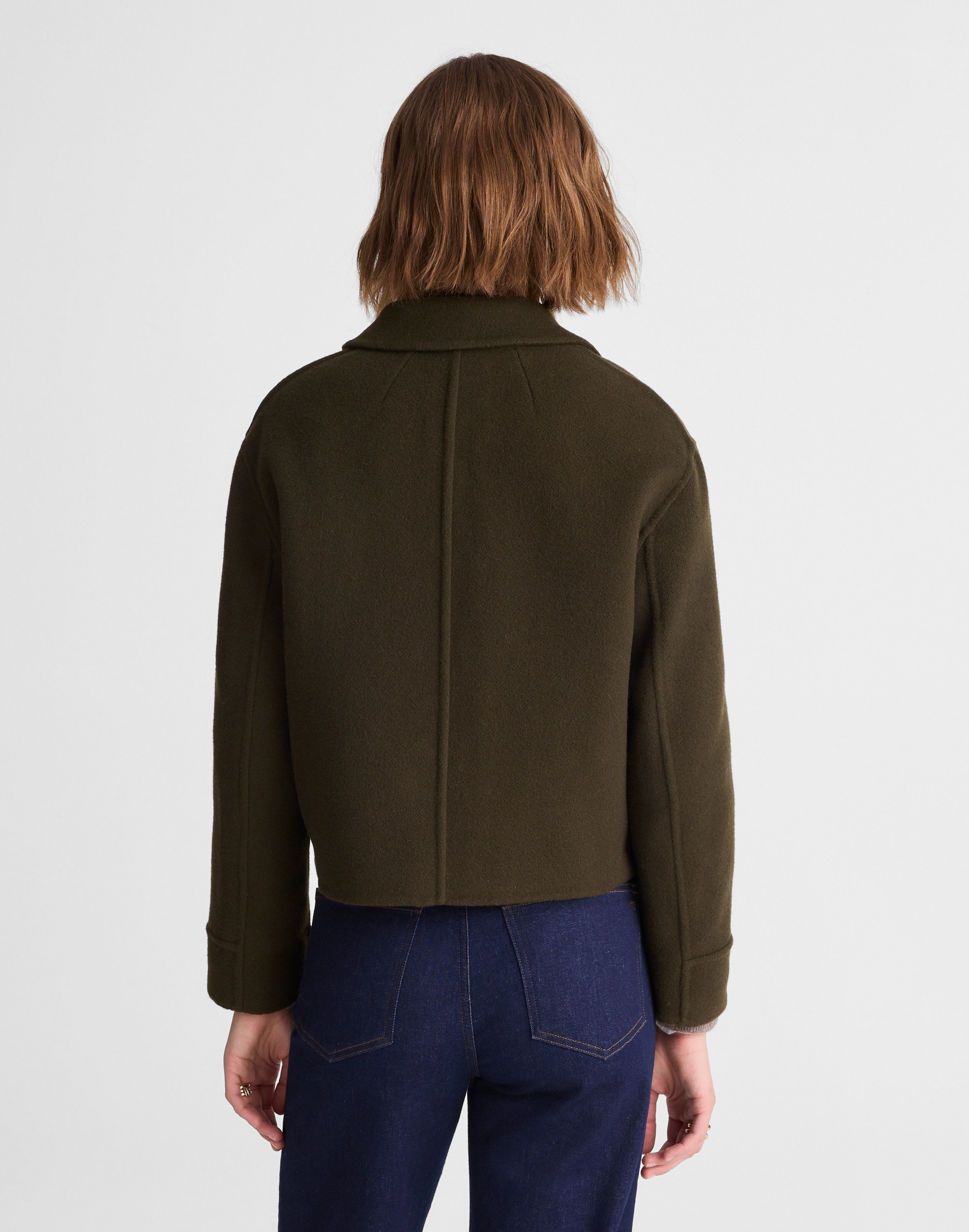 Double-Faced Cropped Chore Jacket