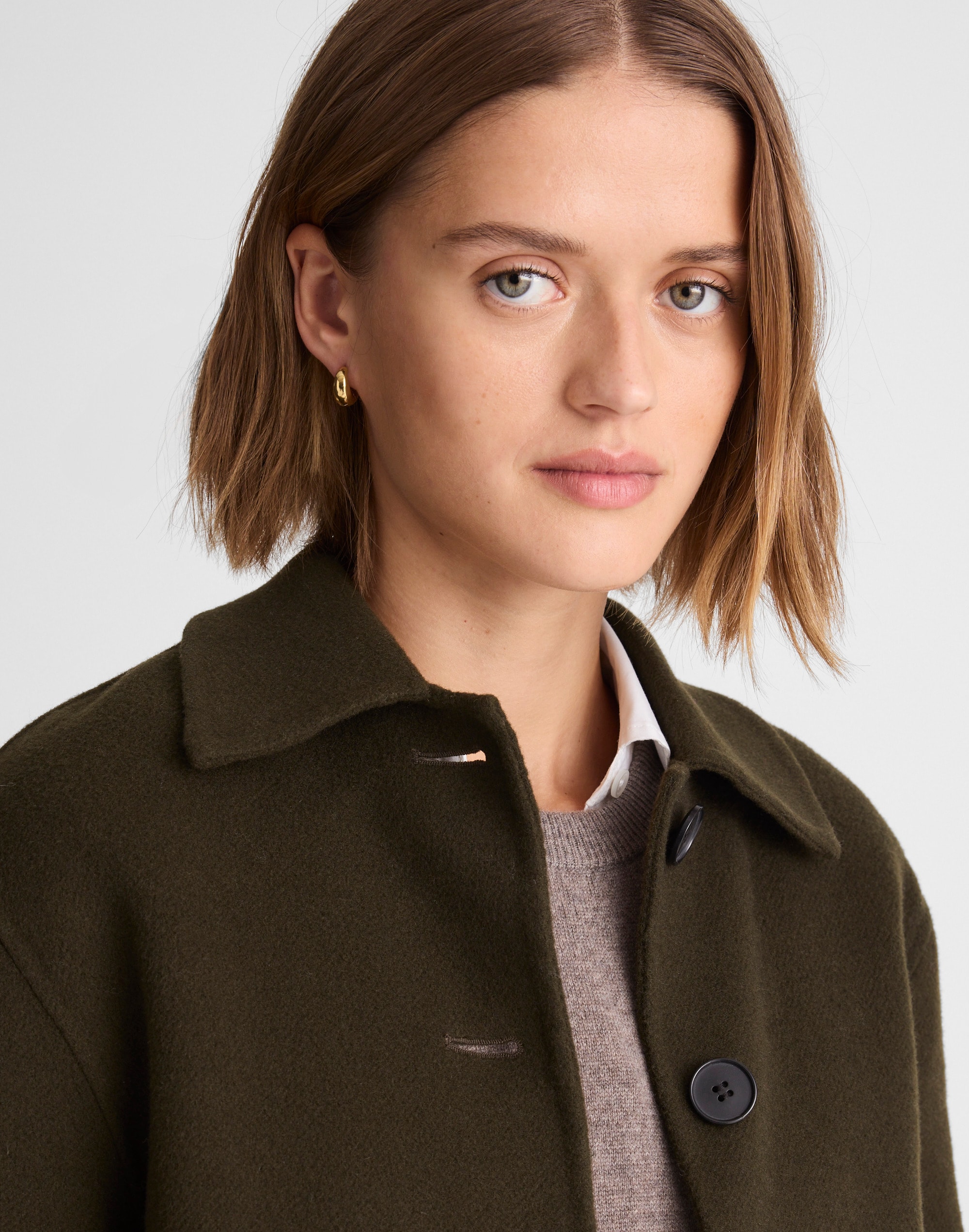 Double-Faced Cropped Chore Jacket