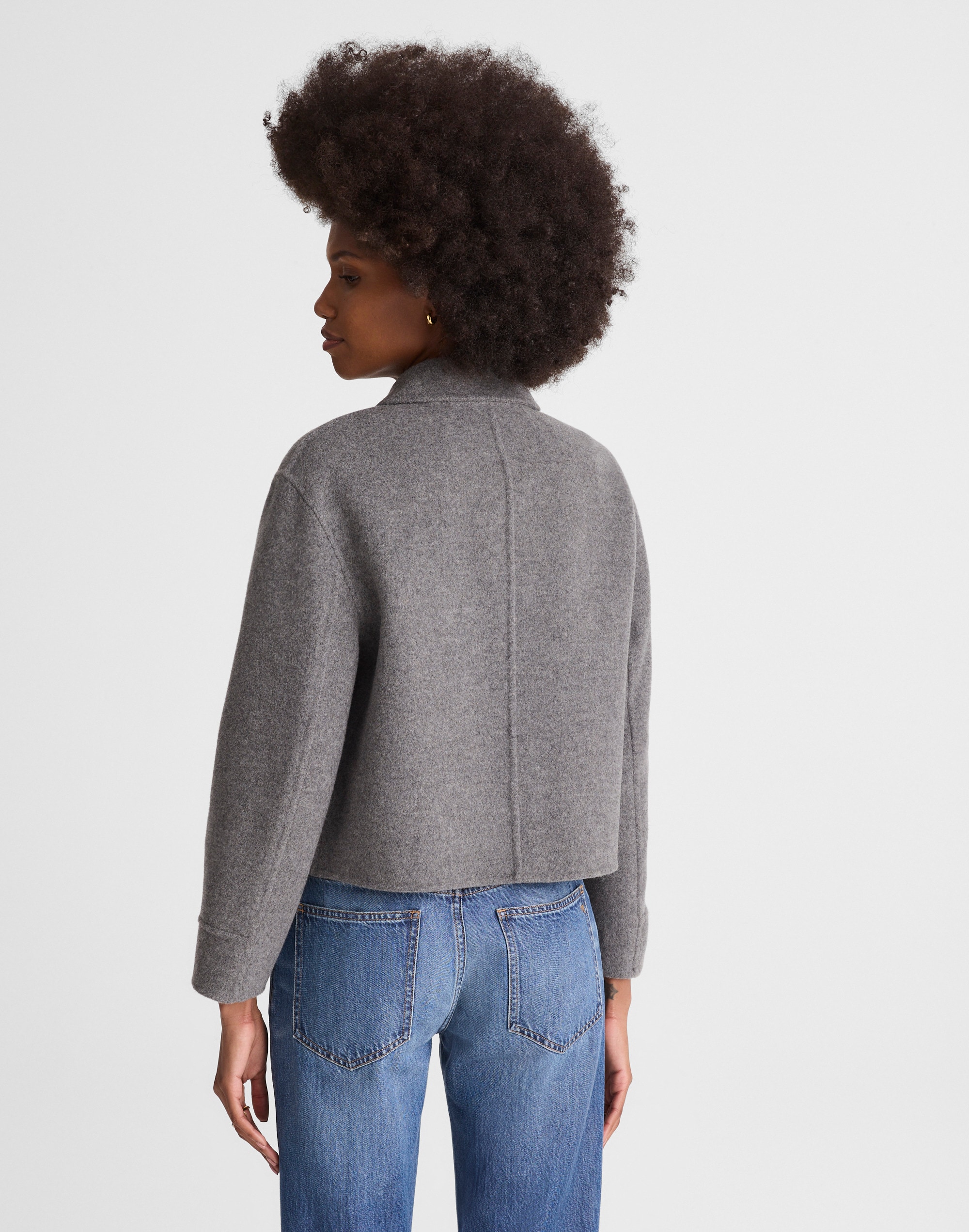 Double-Faced Cropped Chore Jacket