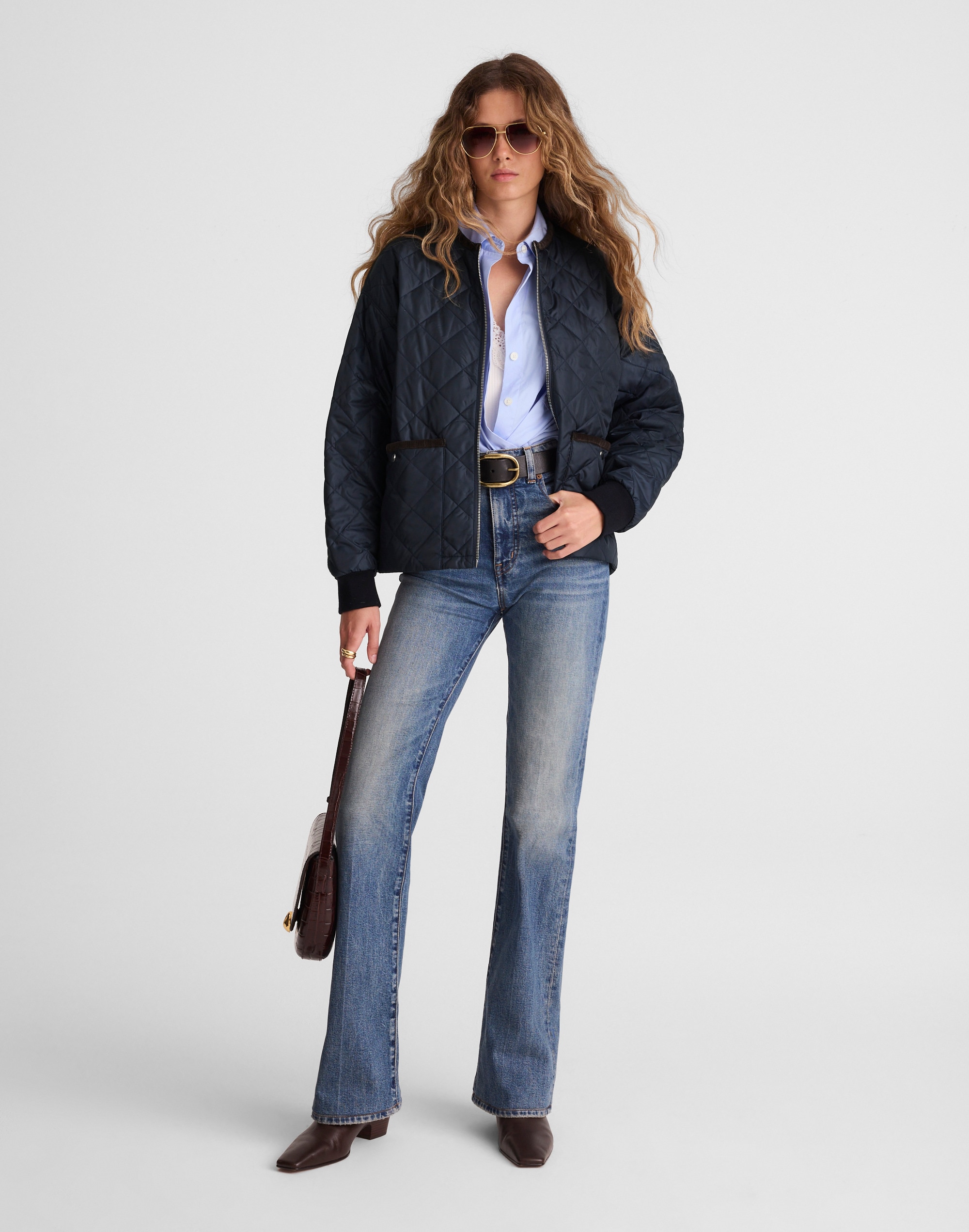 Quilted Bomber Jacket