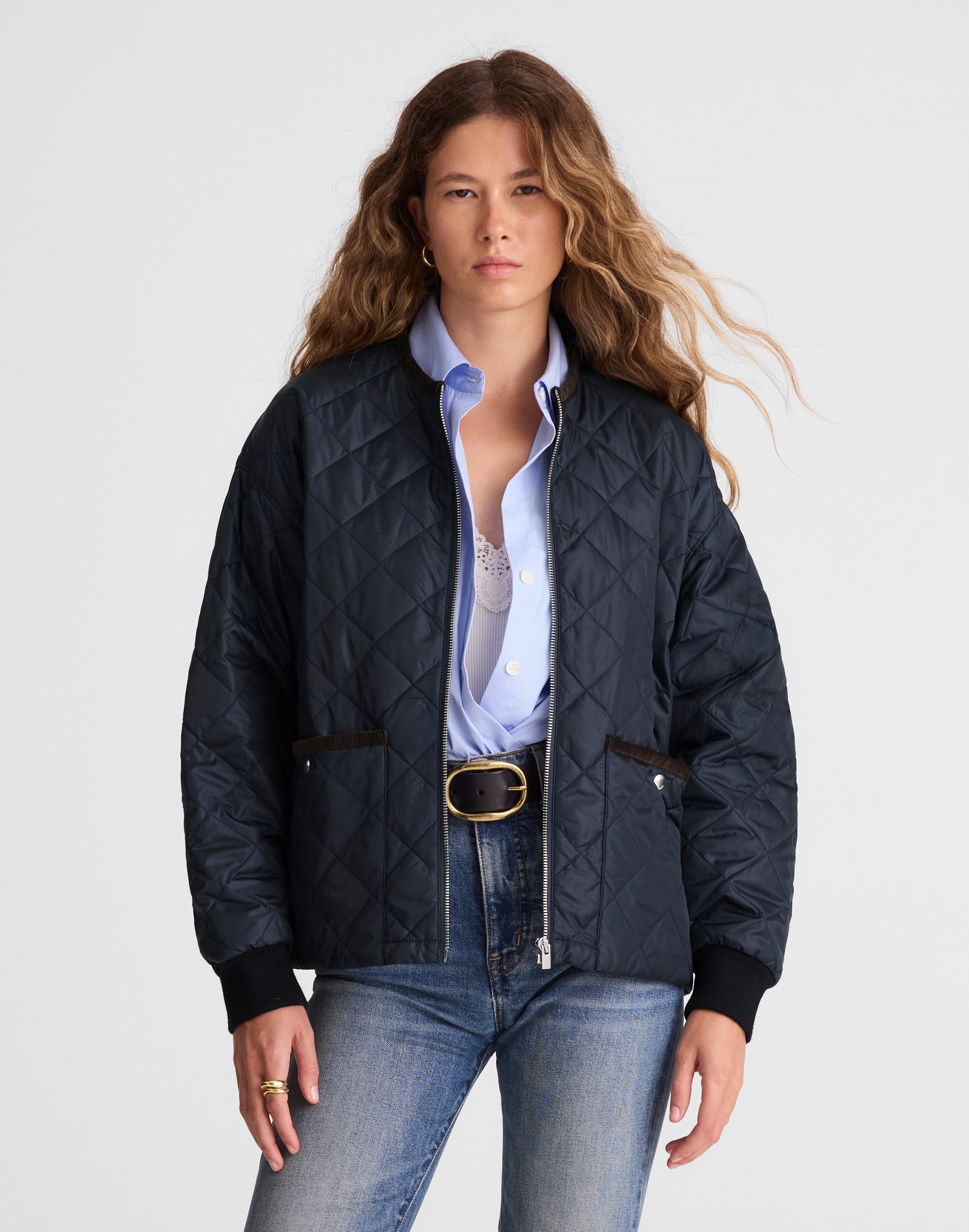 quilted bomber jacket