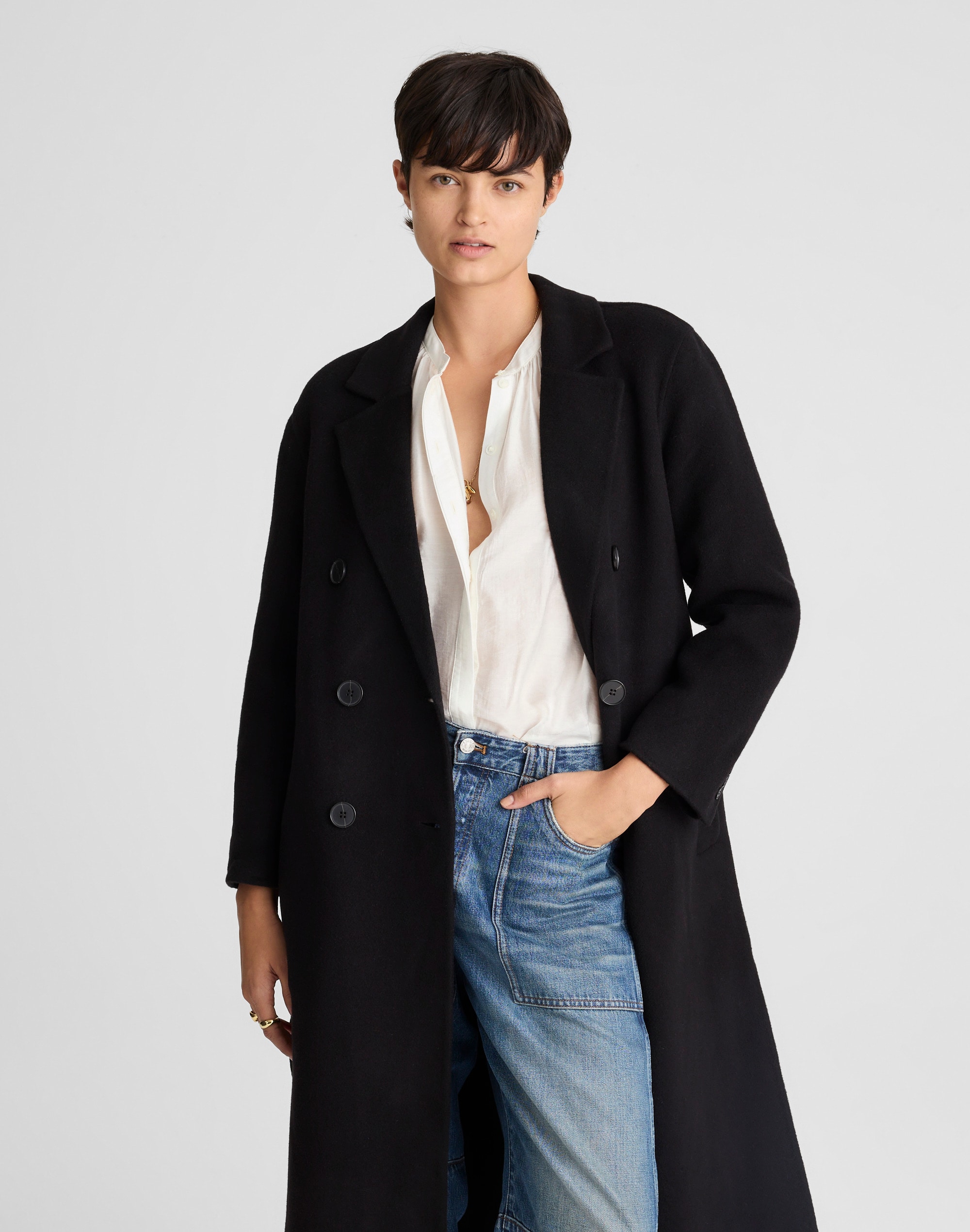 Double-Faced Brushed Long Coat