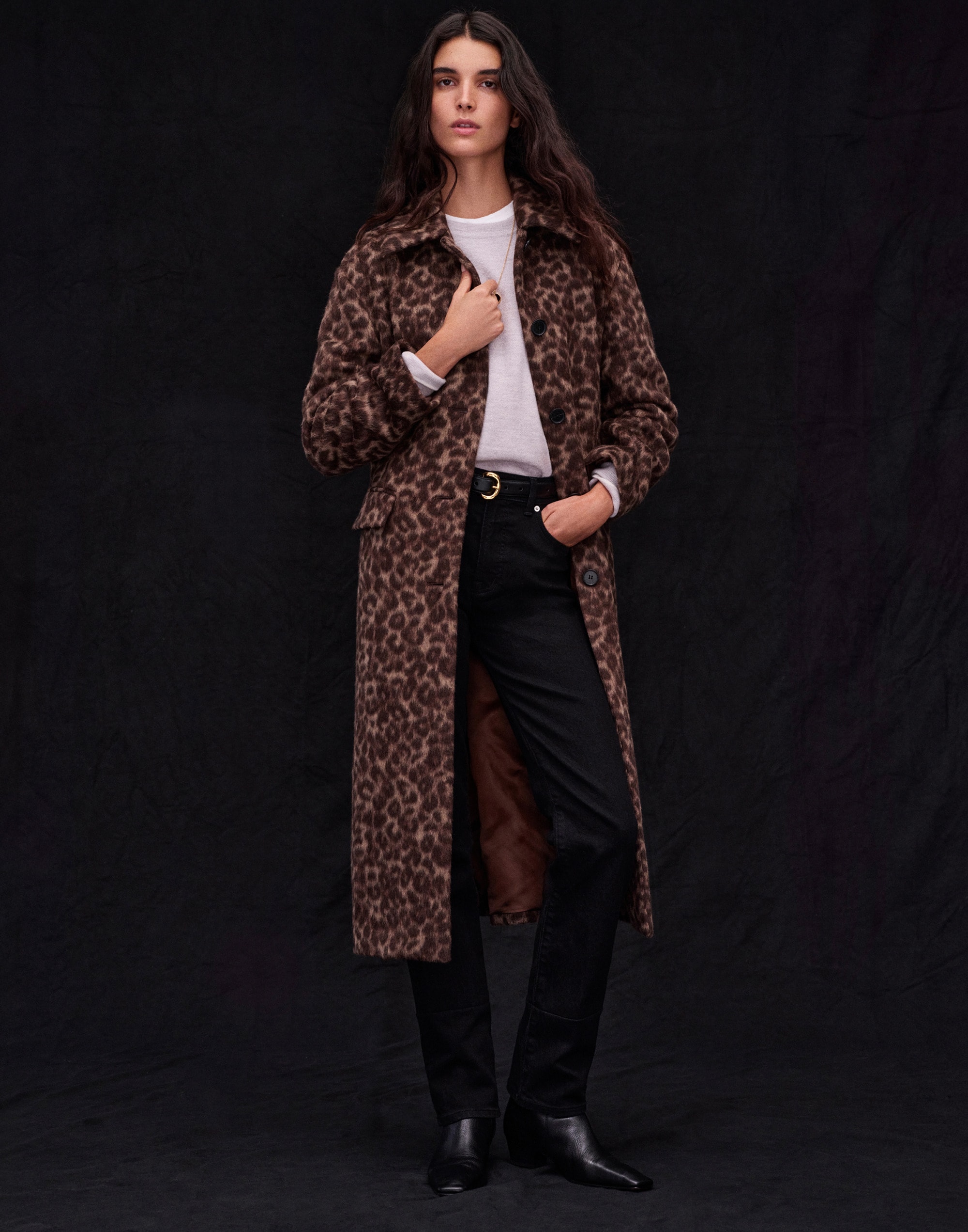 Single-Breasted Topcoat Leopard Print | Madewell