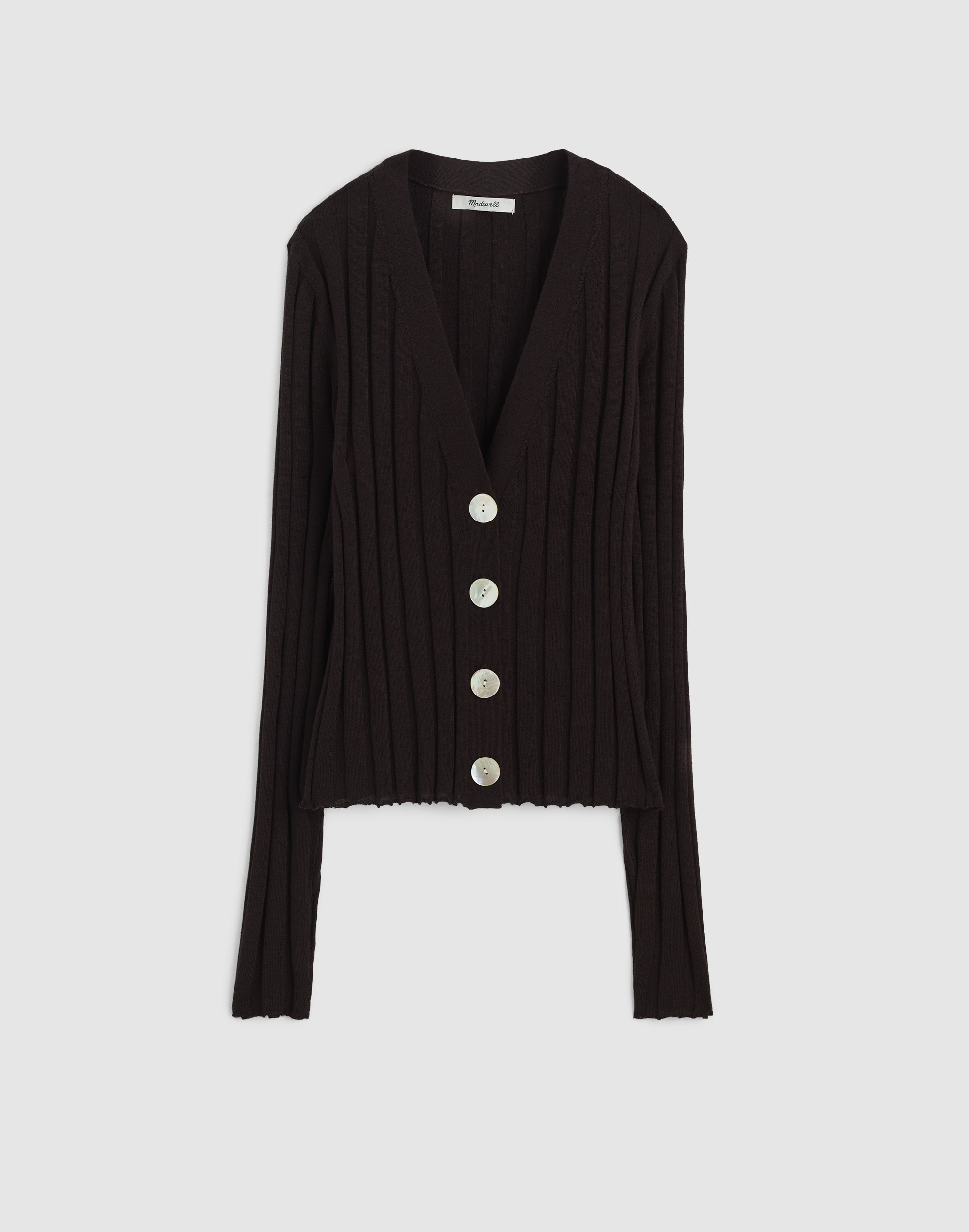 Ribbed V-Neck Cardigan
