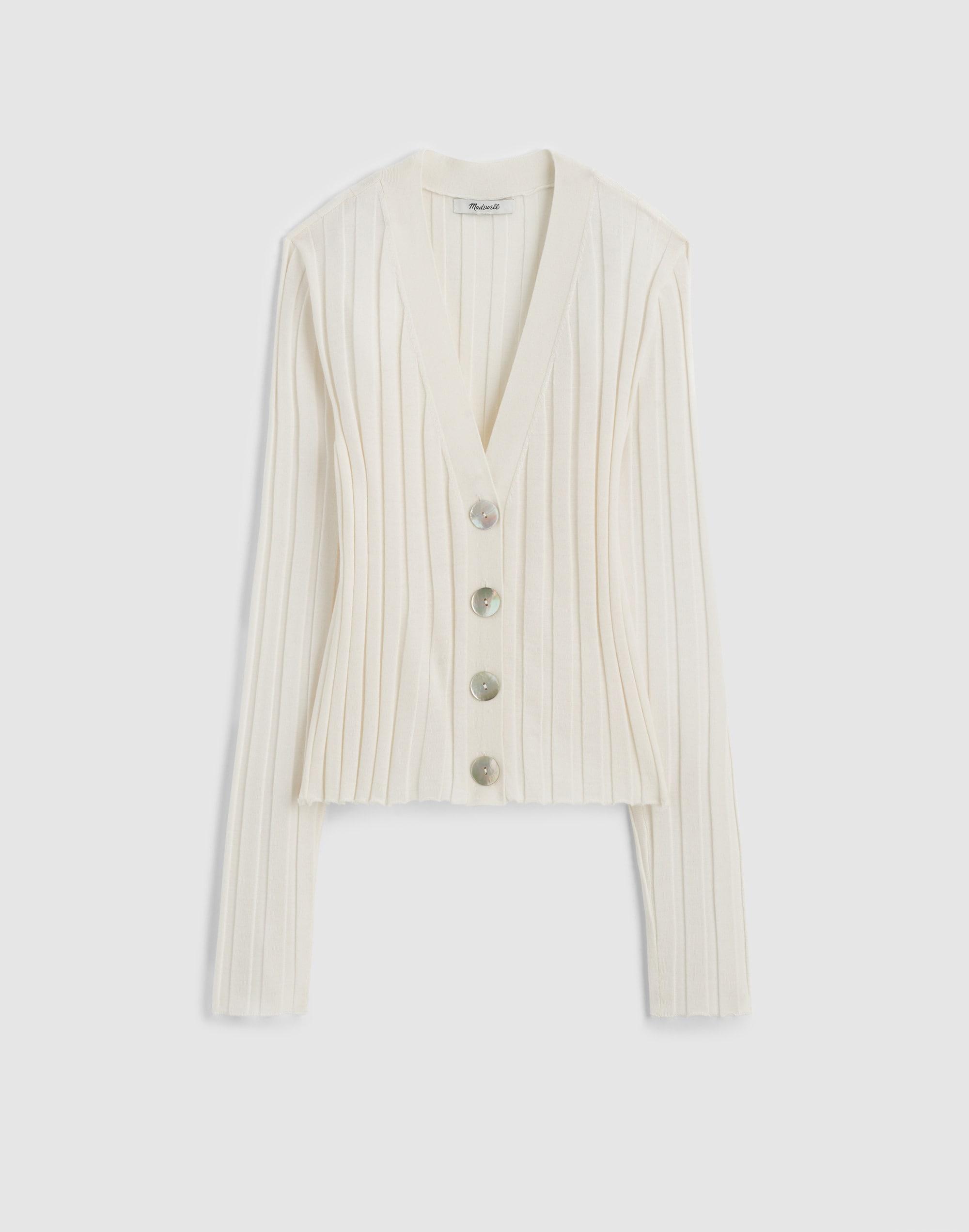Ribbed V-Neck Cardigan