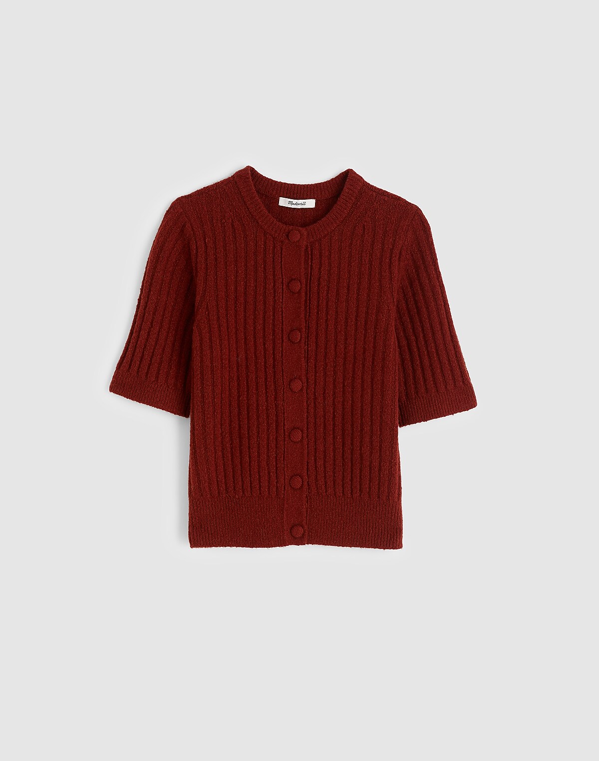 Short Puff-Sleeve Cardigan