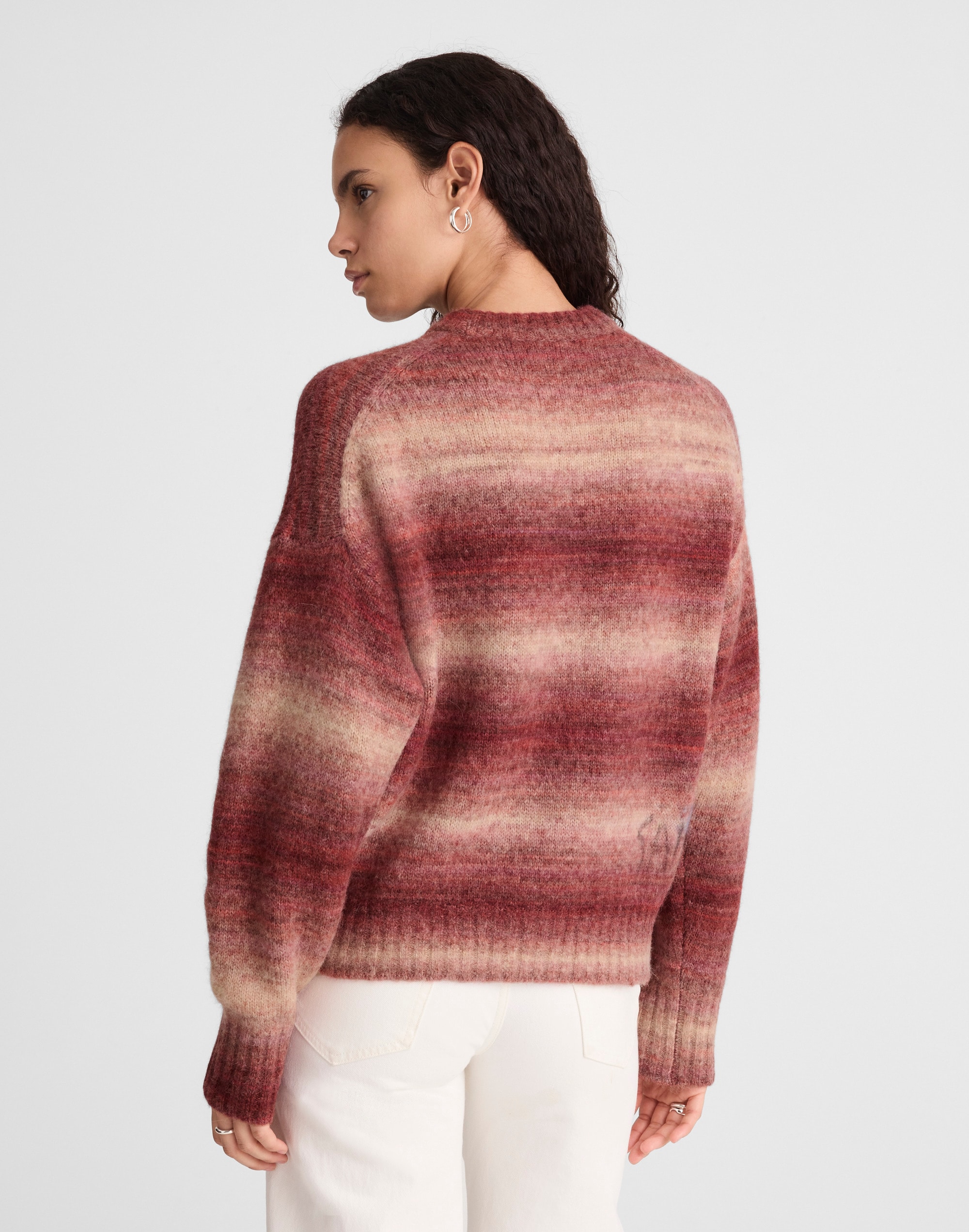 Space-Dyed Drop-Shoulder Sweater