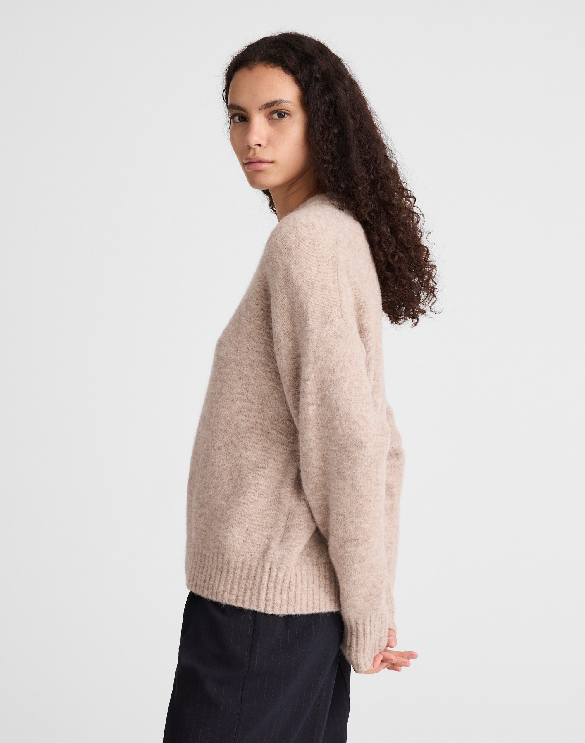 CloudSoft Drop-Shoulder Crewneck Sweater