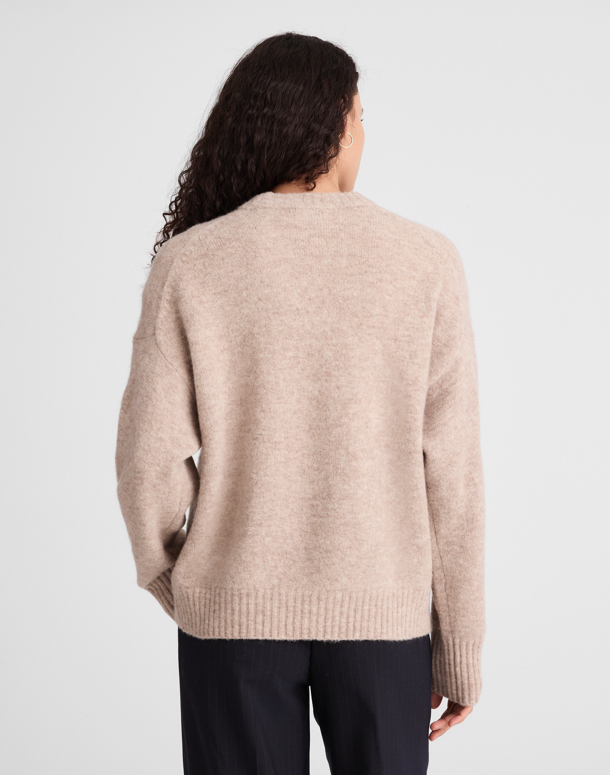 CloudSoft Drop-Shoulder Crewneck Sweater