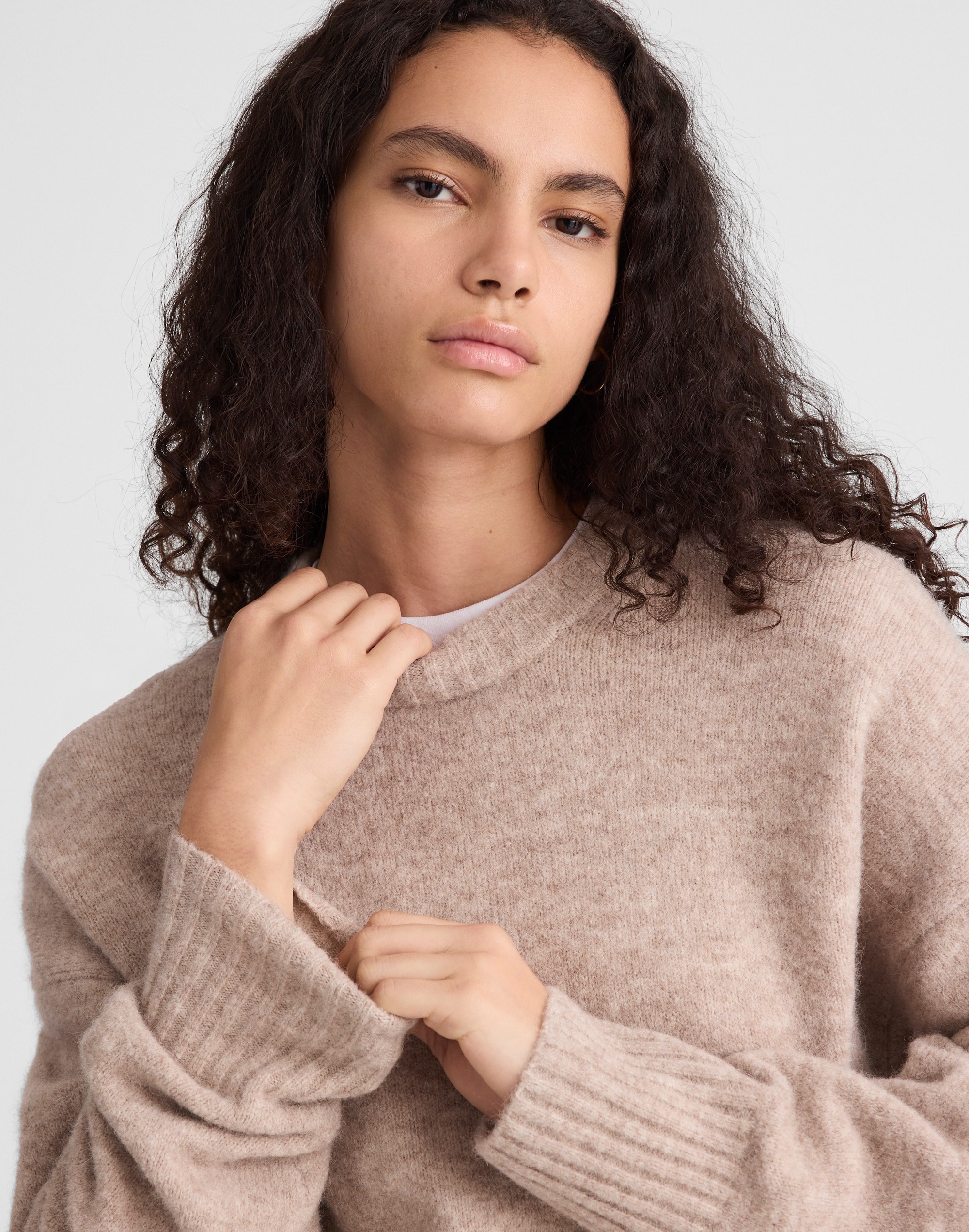 CloudSoft Drop-Shoulder Crewneck Sweater