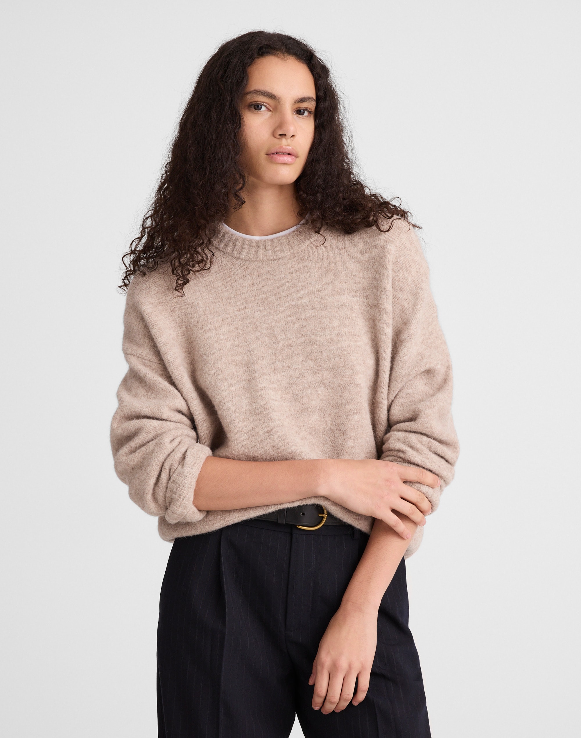 CloudSoft Drop-Shoulder Crewneck Sweater