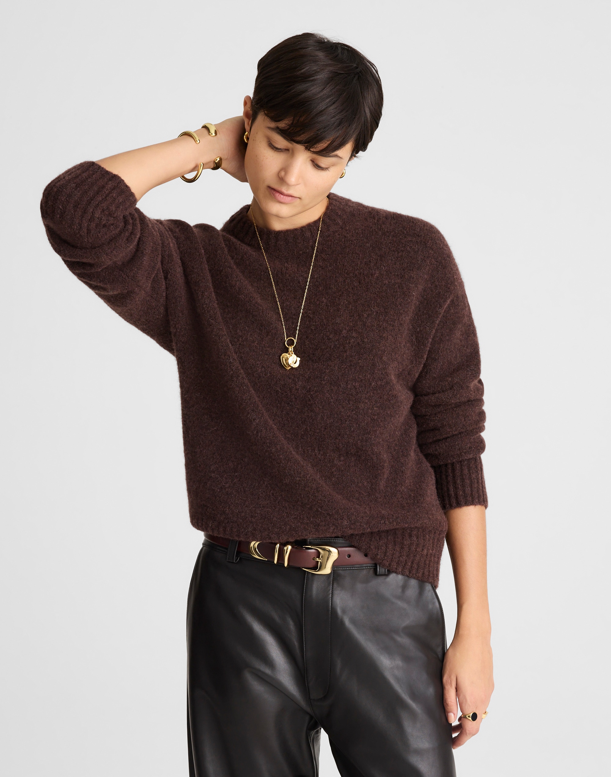 CloudSoft Drop-Shoulder Crewneck Sweater