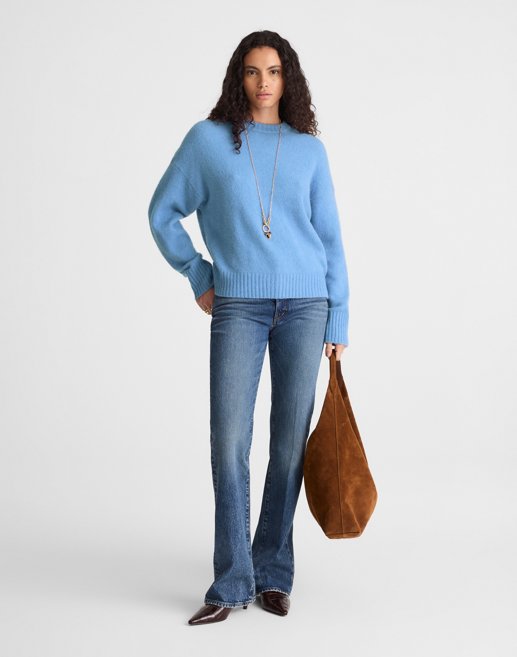 CloudSoft Drop-Shoulder Crewneck Sweater | Madewell