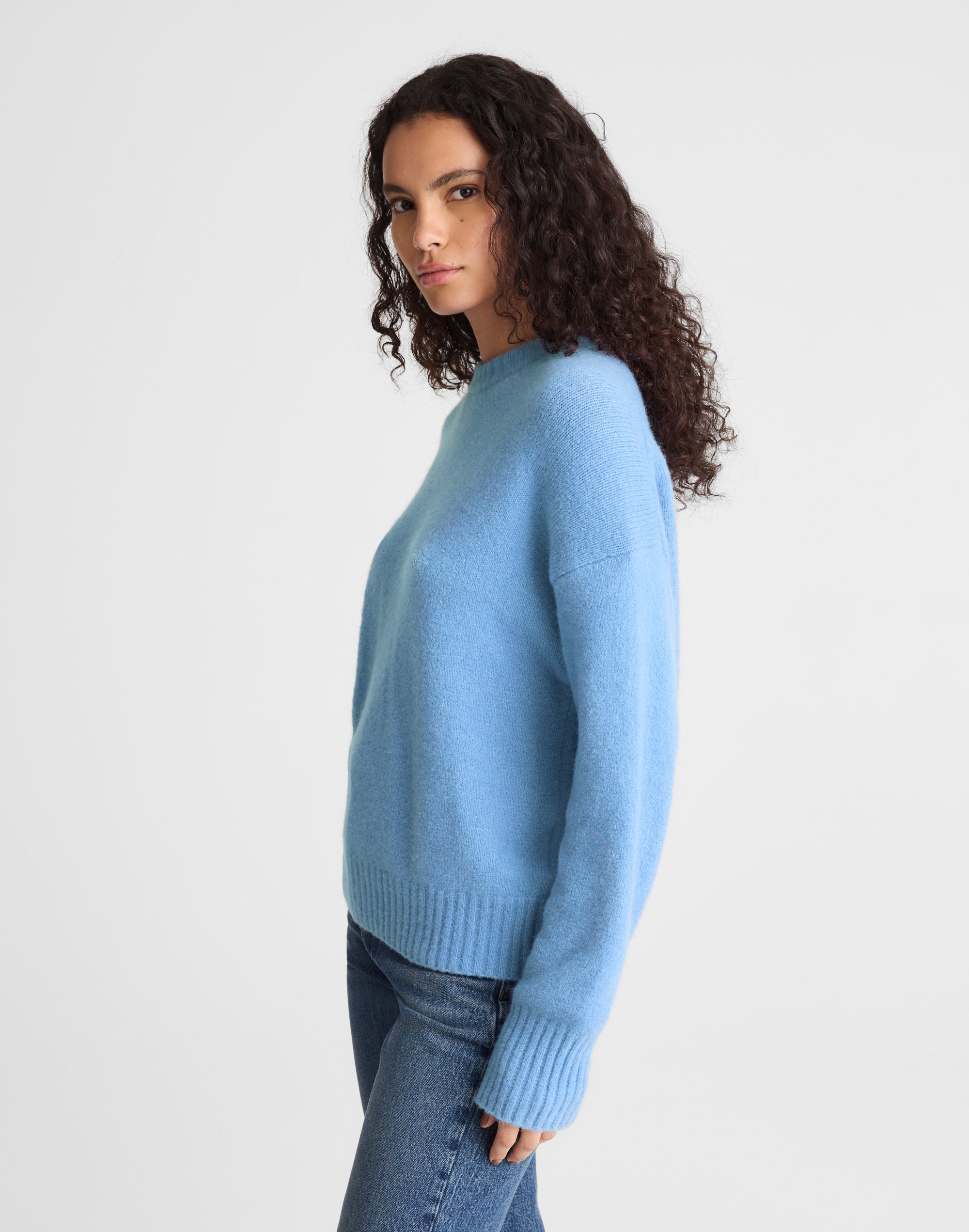CloudSoft Drop-Shoulder Crewneck Sweater