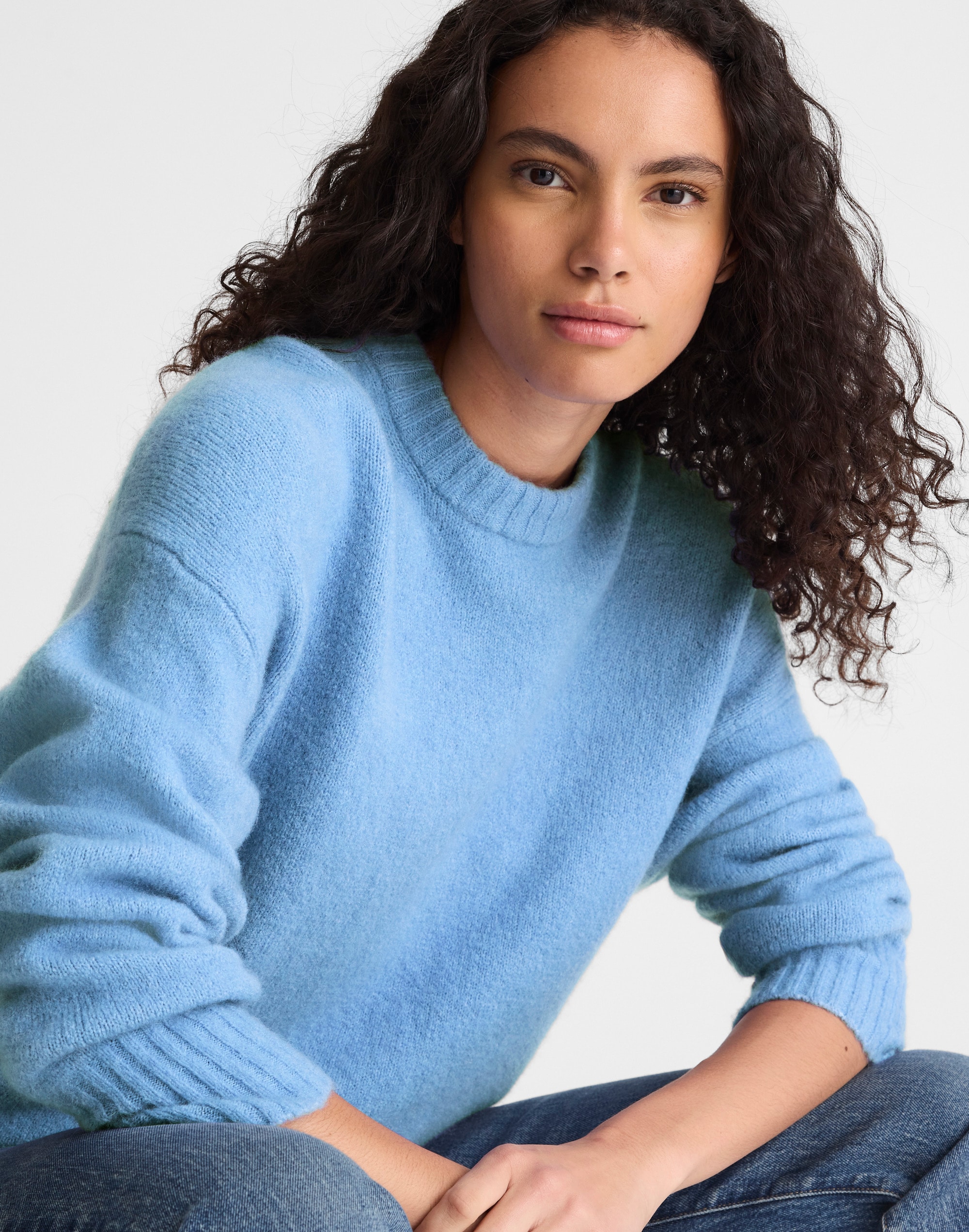 CloudSoft Drop-Shoulder Crewneck Sweater