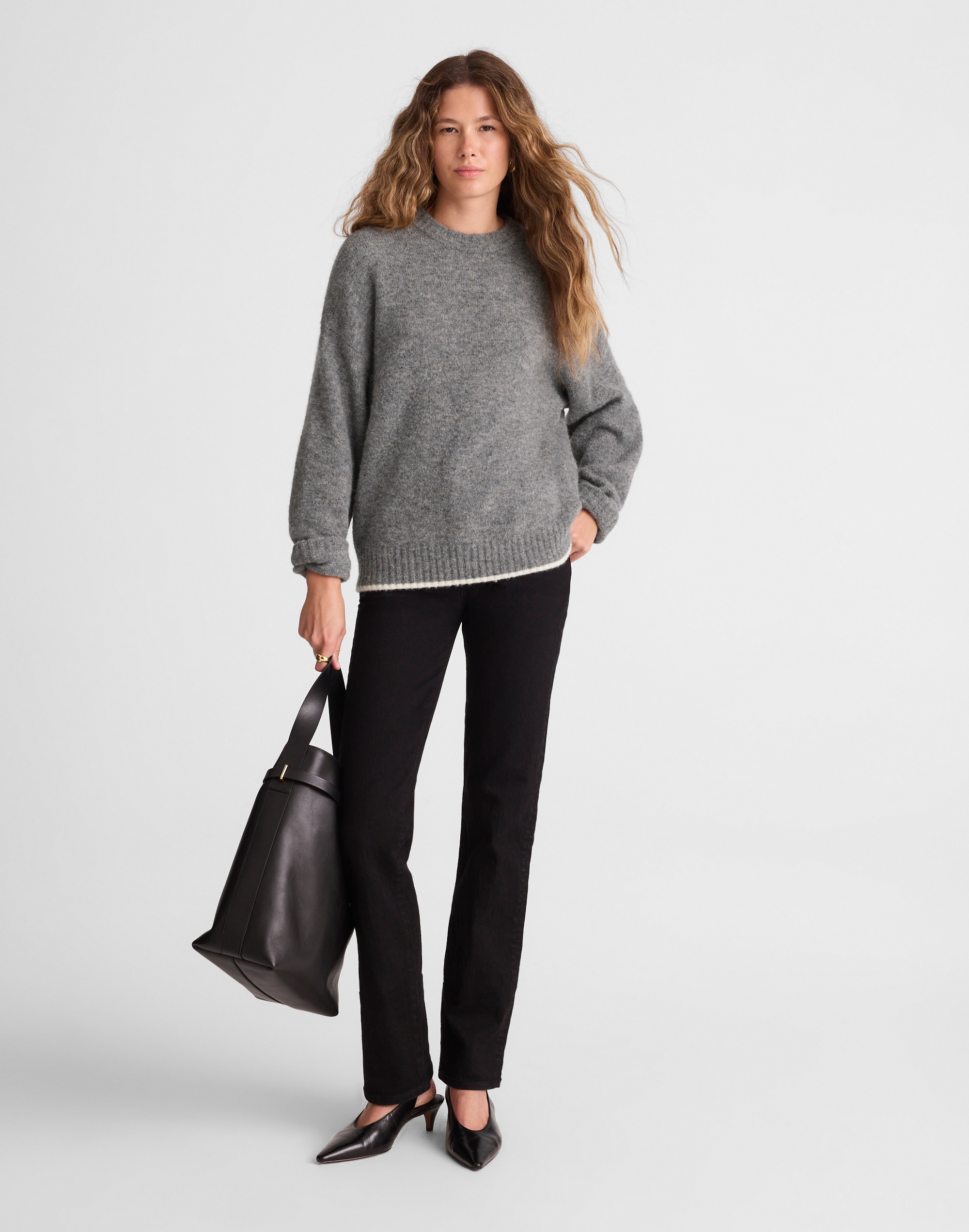 CloudSoft Drop-Shoulder Crewneck Sweater