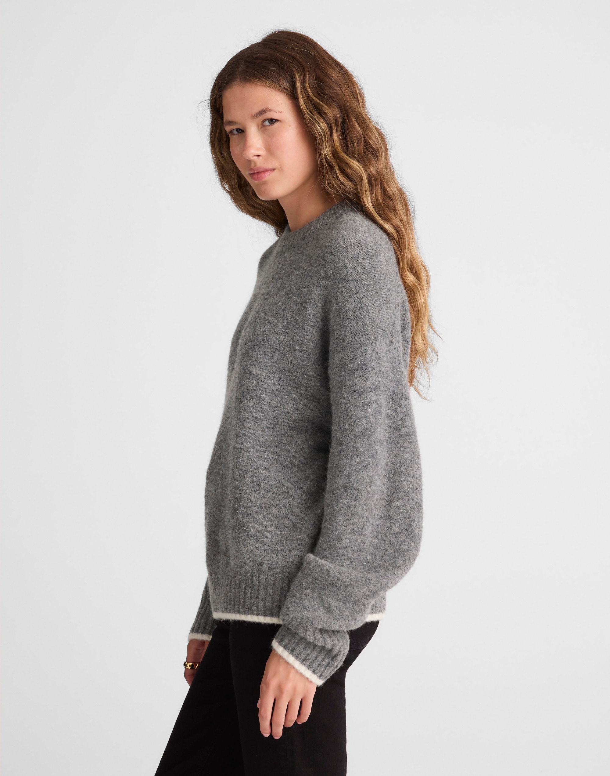 CloudSoft Drop-Shoulder Crewneck Sweater
