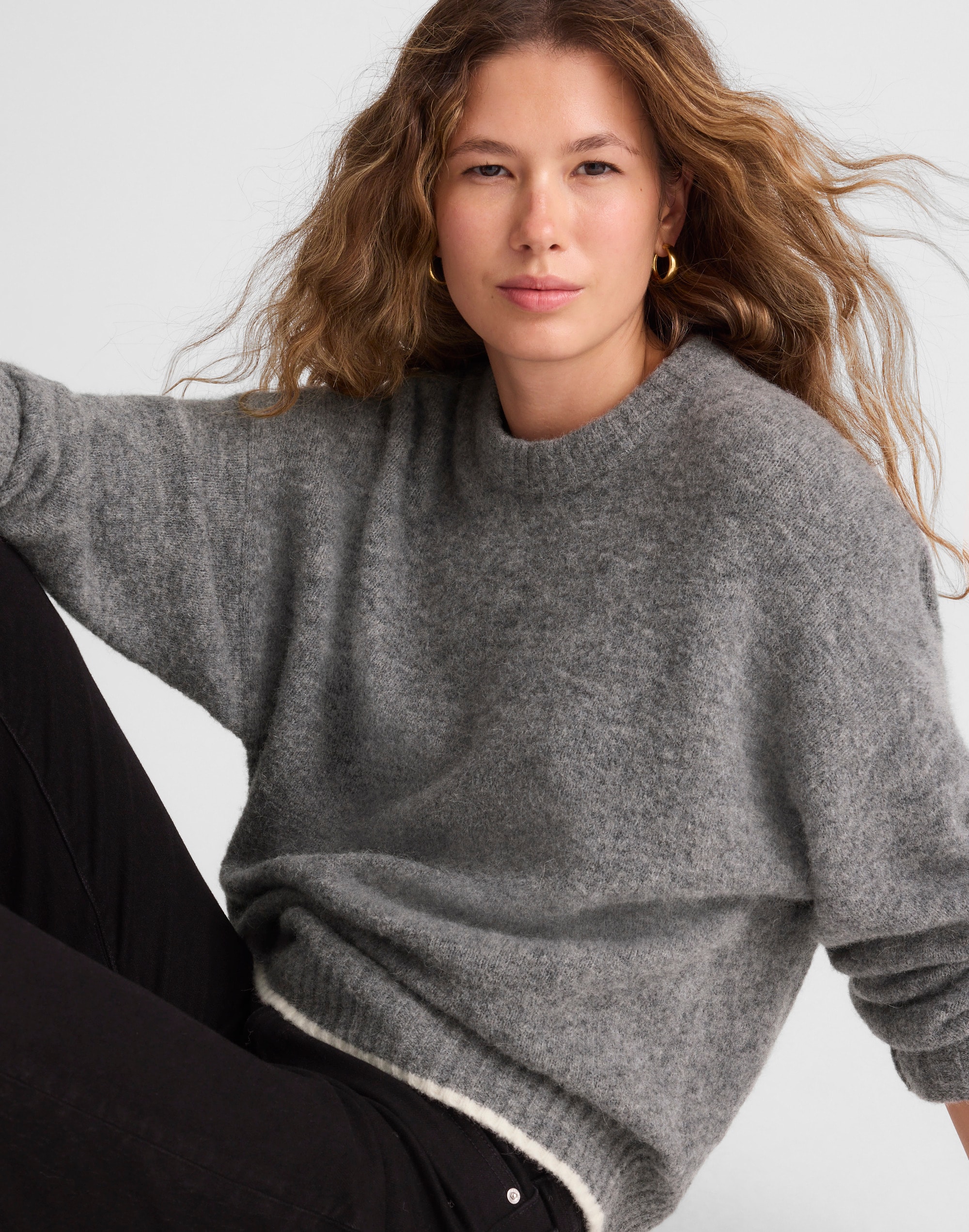 CloudSoft Drop-Shoulder Crewneck Sweater