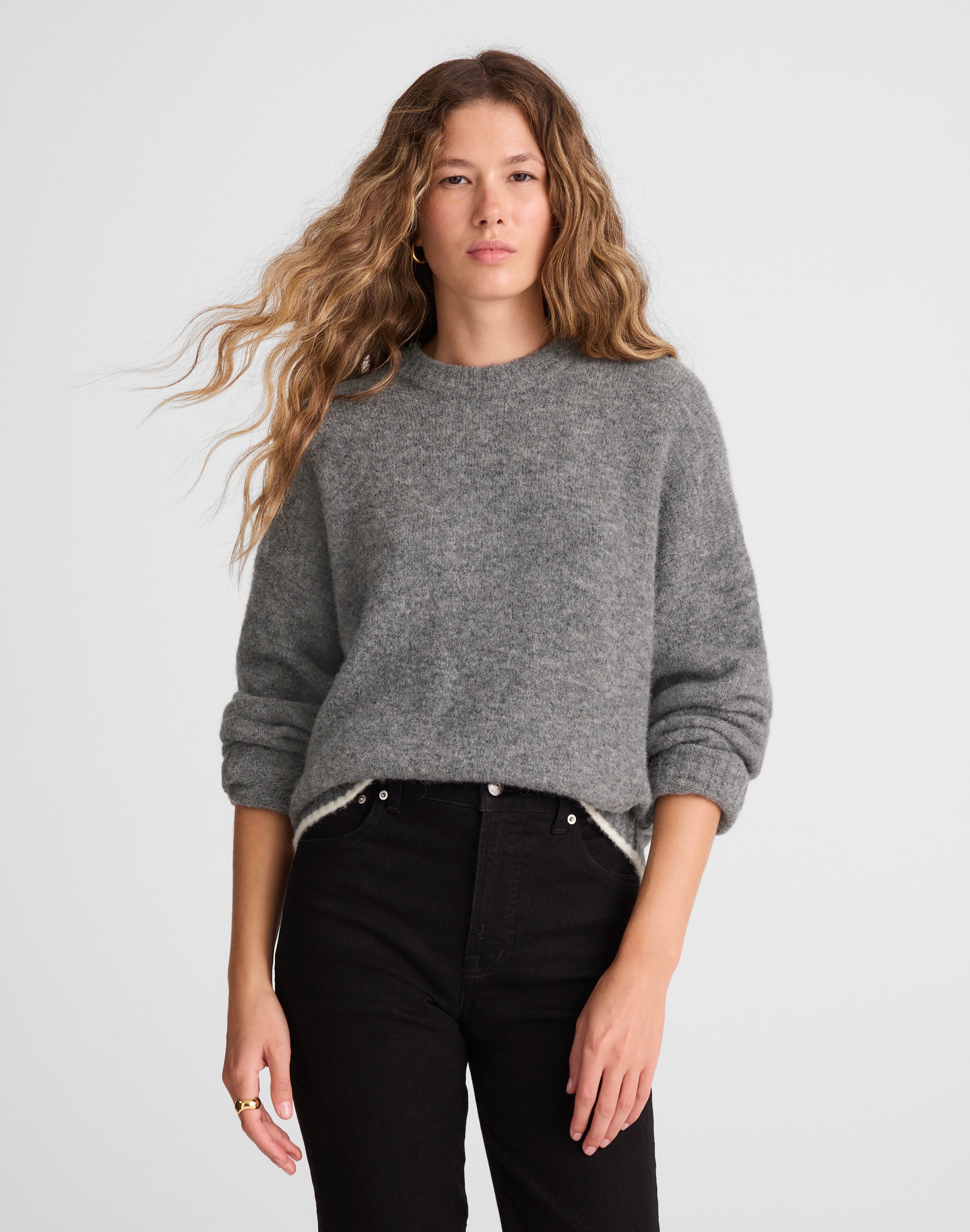 CloudSoft Drop-Shoulder Crewneck Sweater