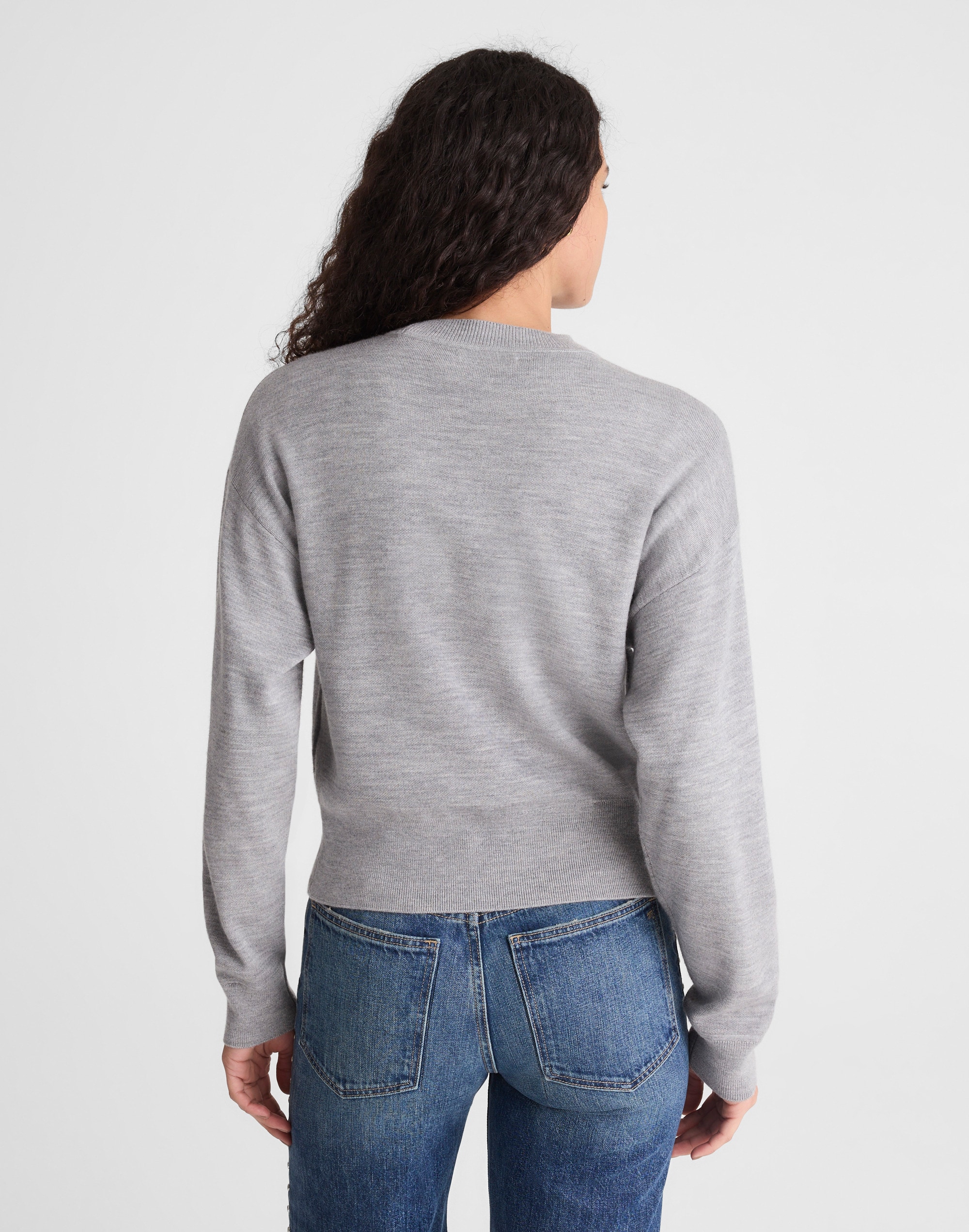 Relaxed Crewneck Sweater Merino-Silk Blend