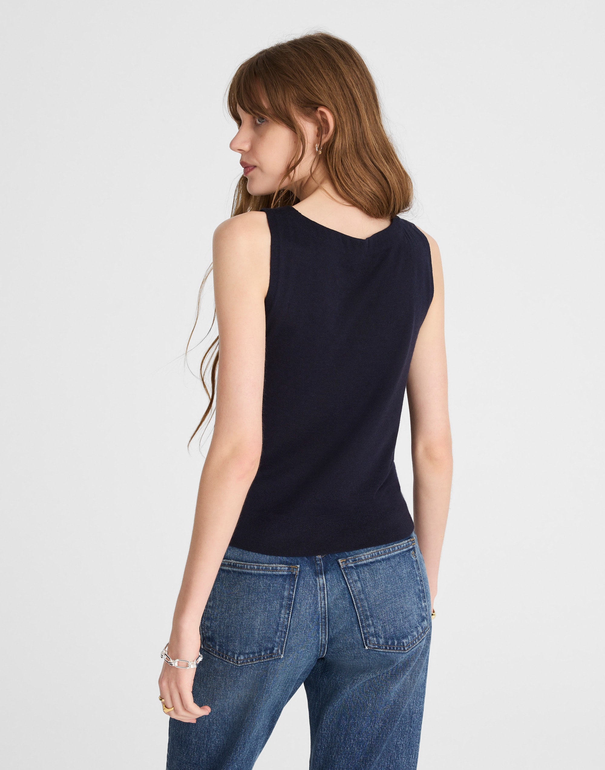 Boatneck Sleeveless Sweater