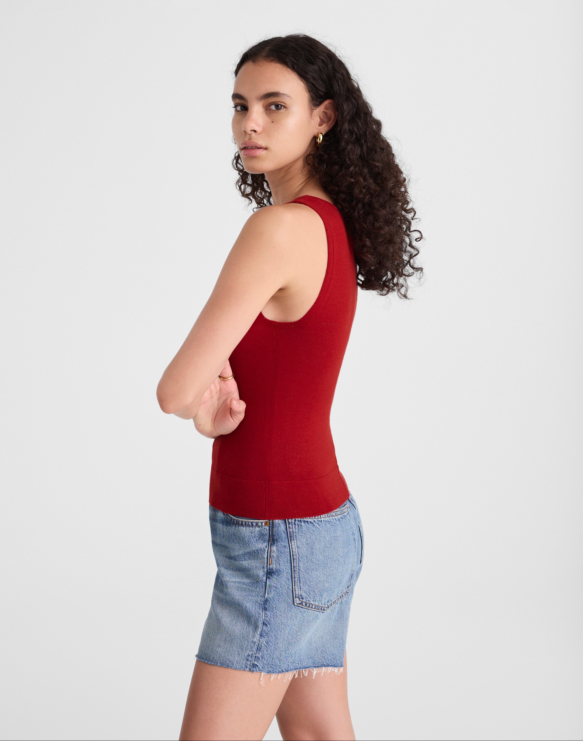 Boatneck Sleeveless Sweater