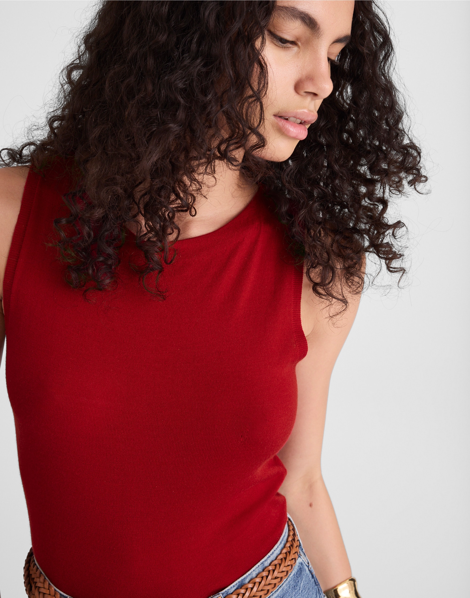 Boatneck Sleeveless Sweater