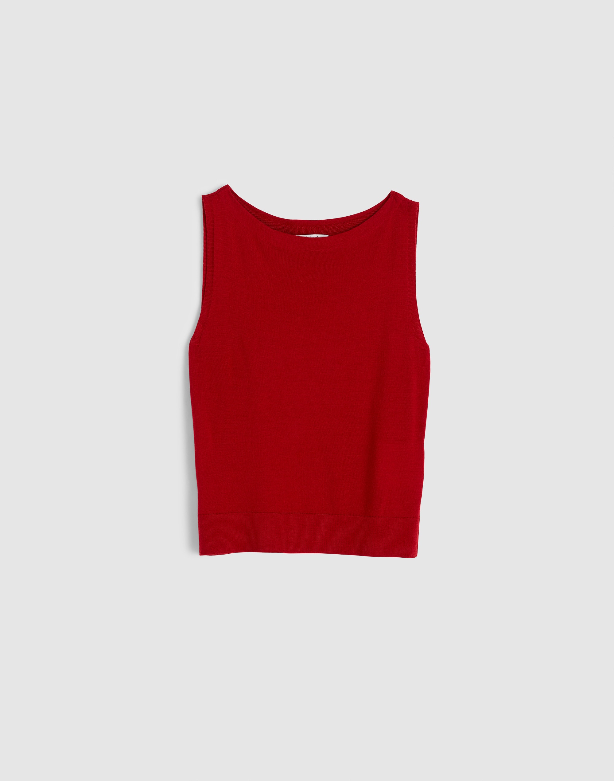 Boatneck Sleeveless Sweater