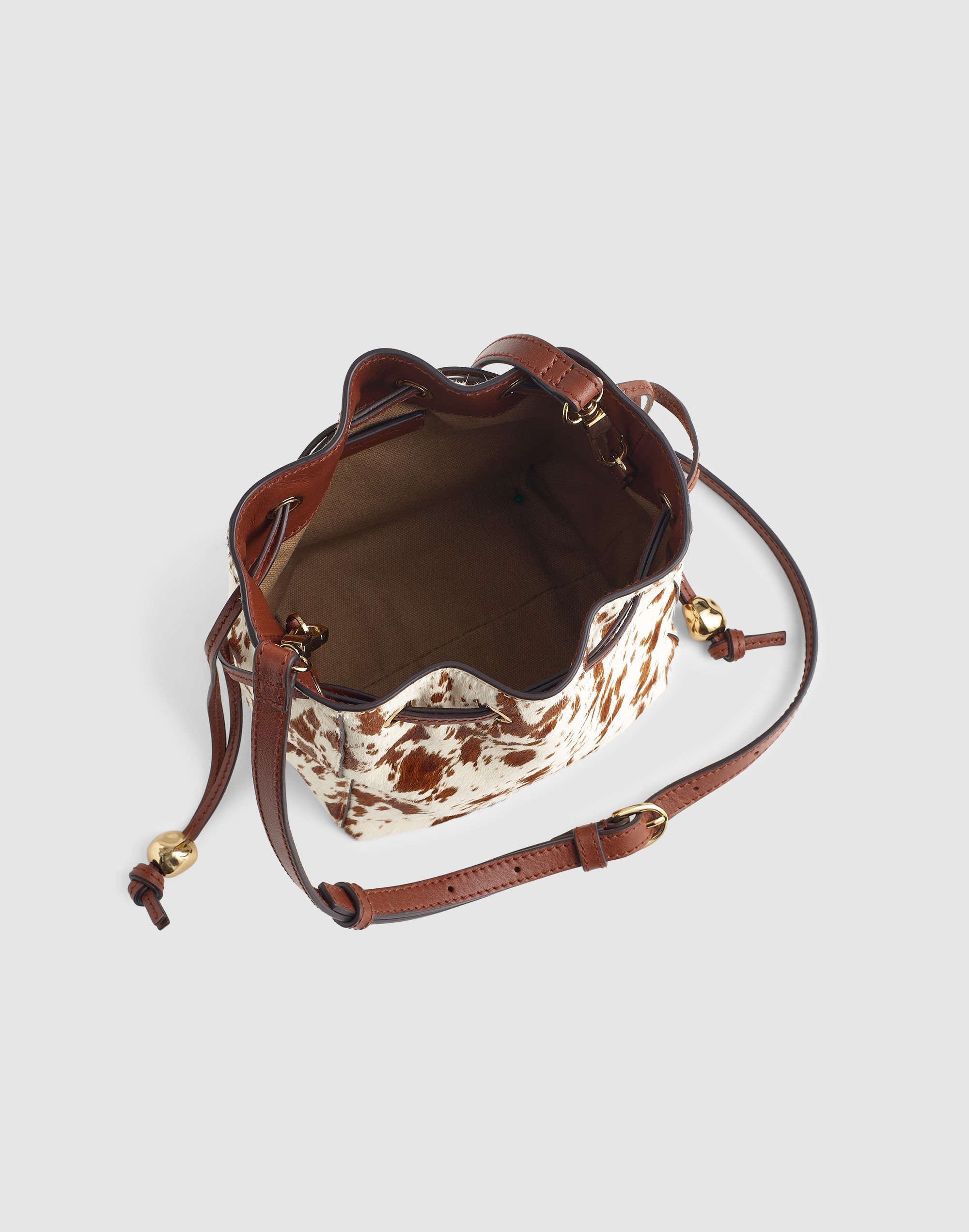 The Mini Drawstring Crossbody Bucket Bag