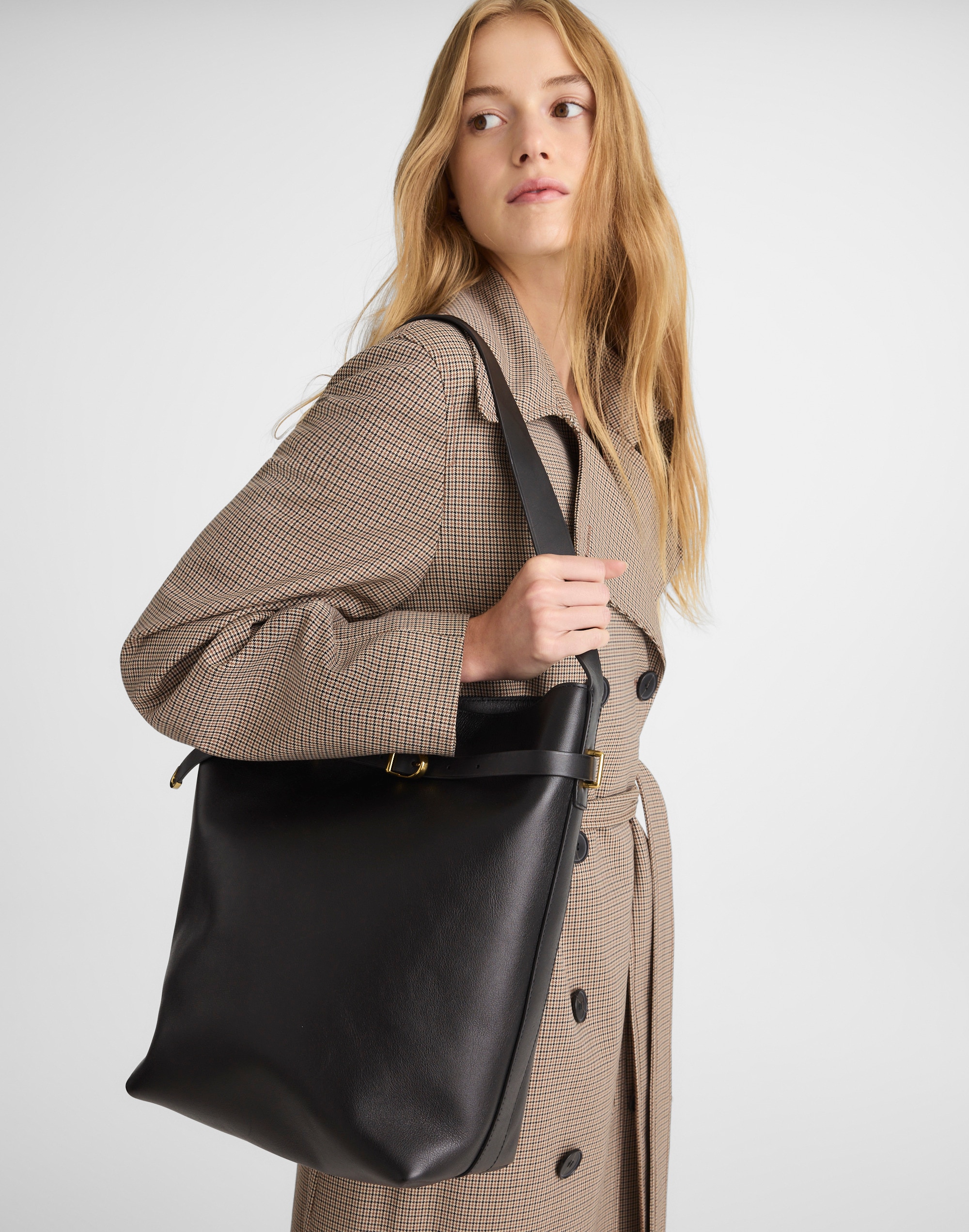 The Essential Belted Bucket Tote
