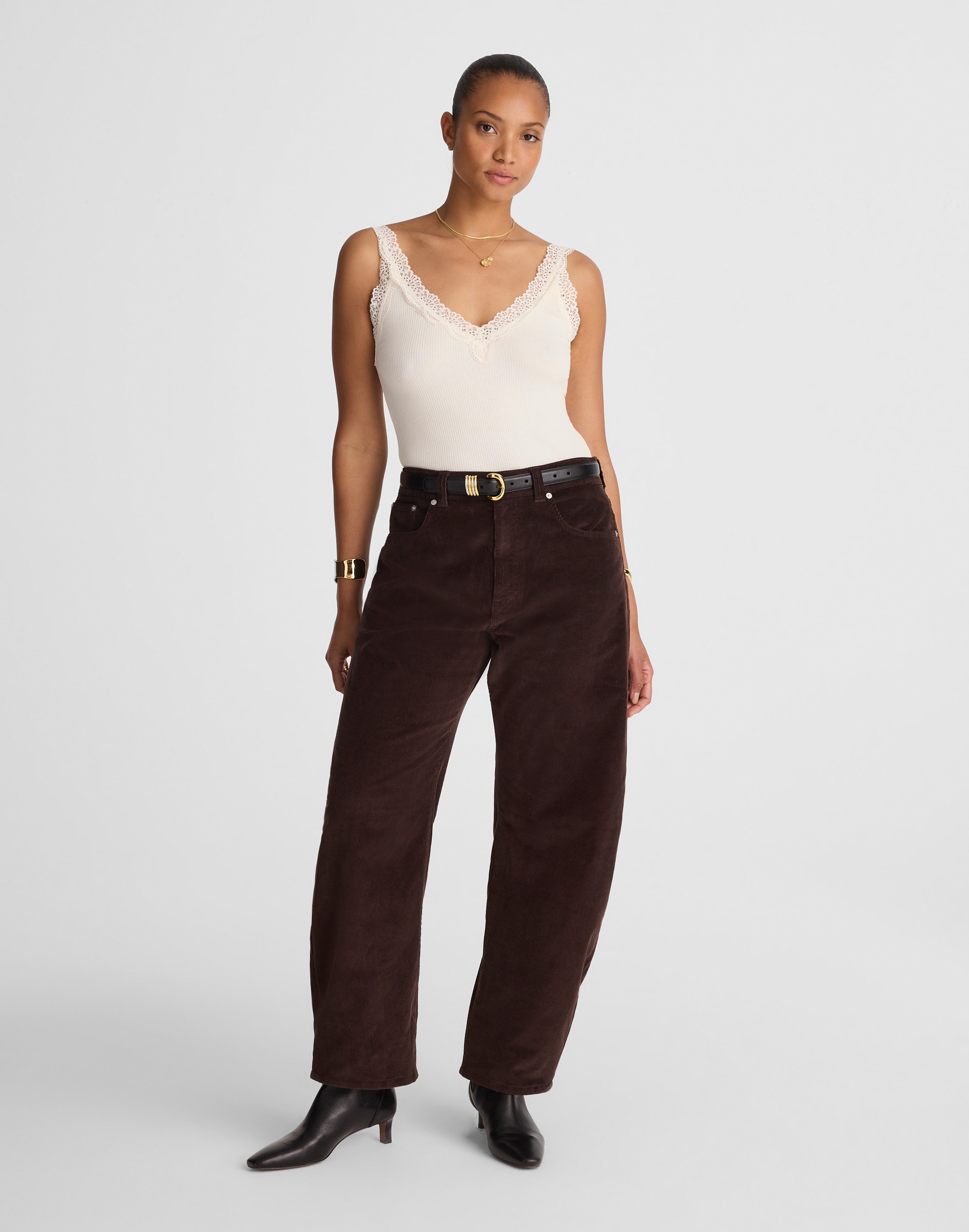 the curvy balloon pant in corduroy