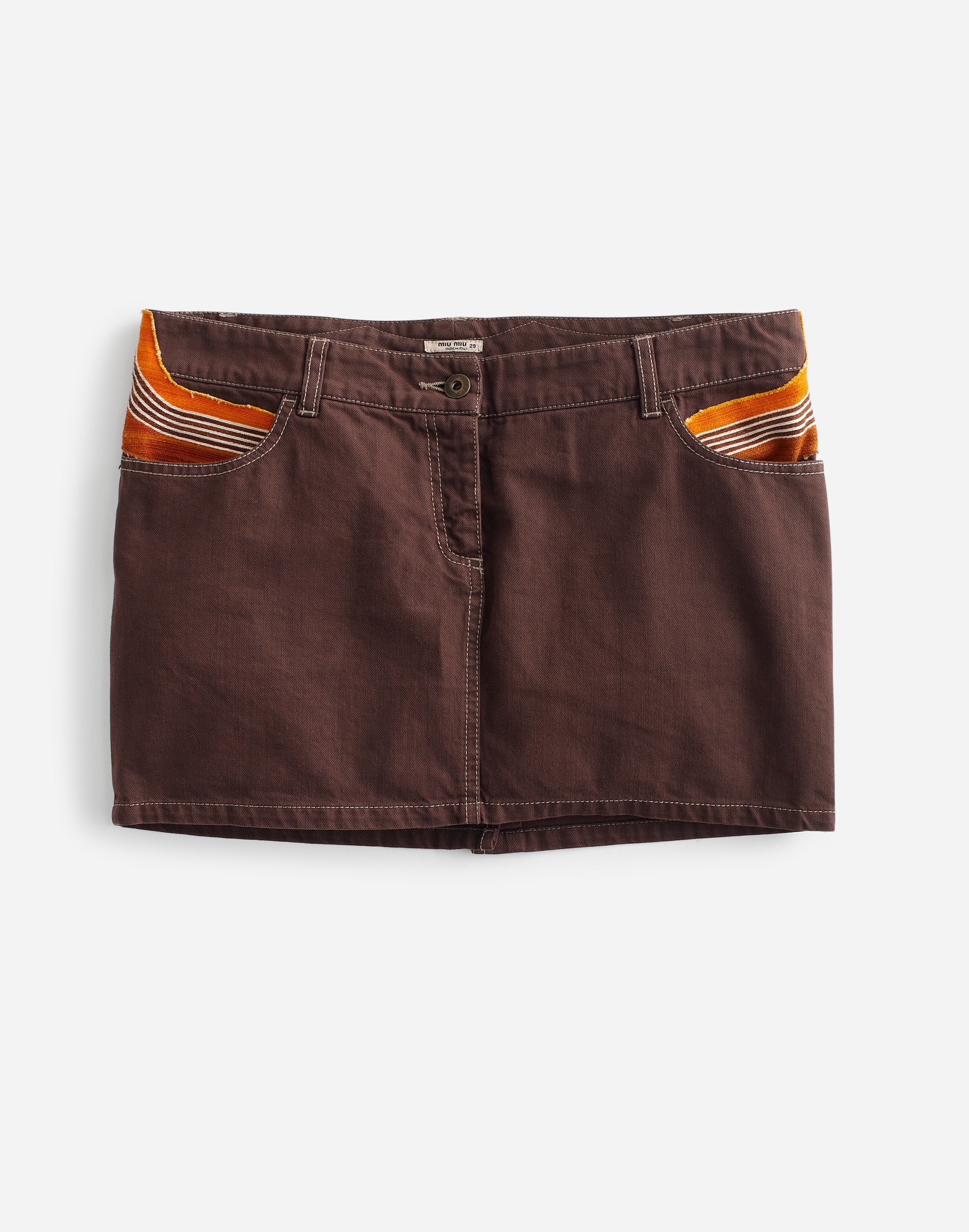 madewell | reluxe fashion preowned 2000s miu miu retro trim mini skirt