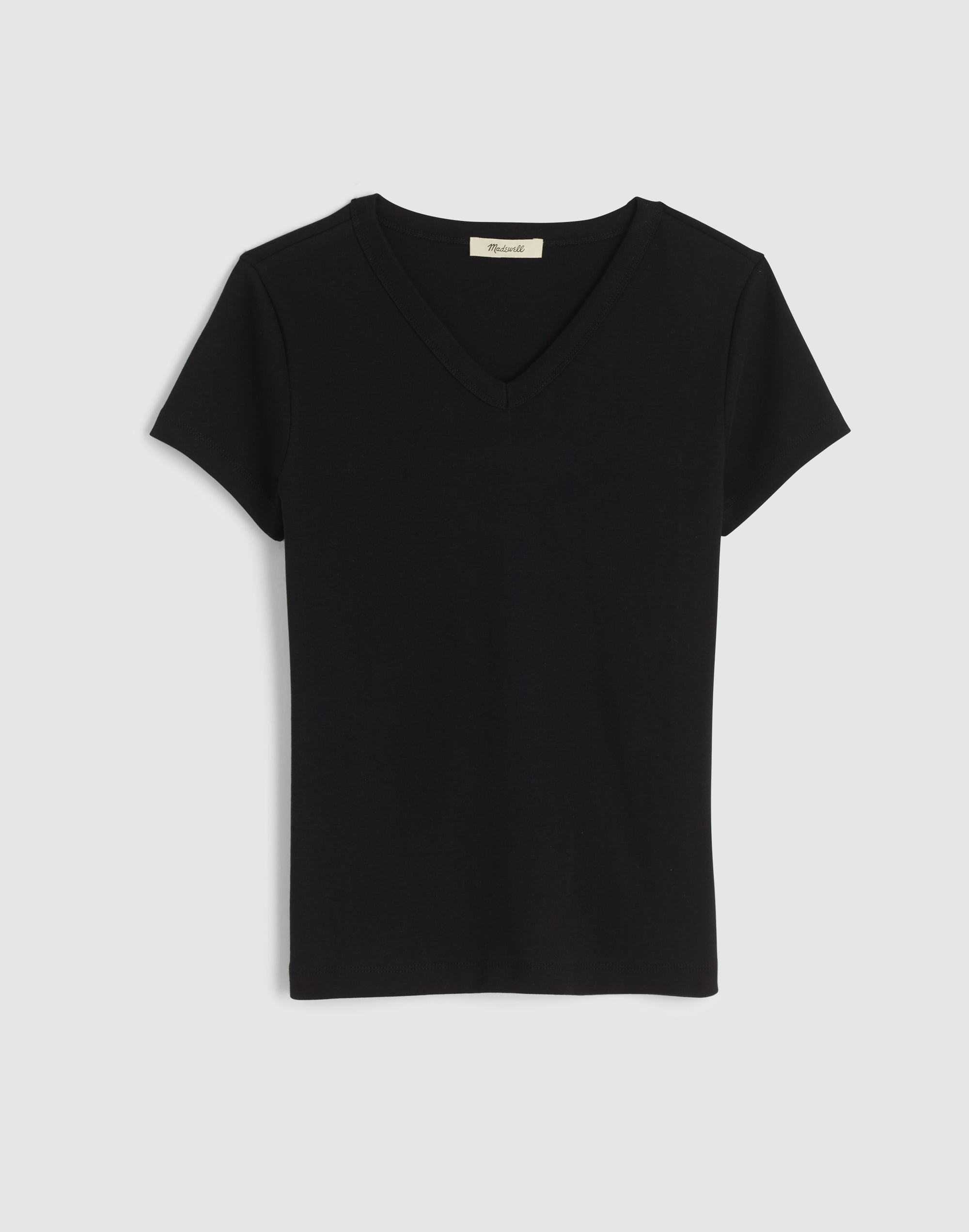 The '90s V-Neck Baby Tee in Compact Cotton