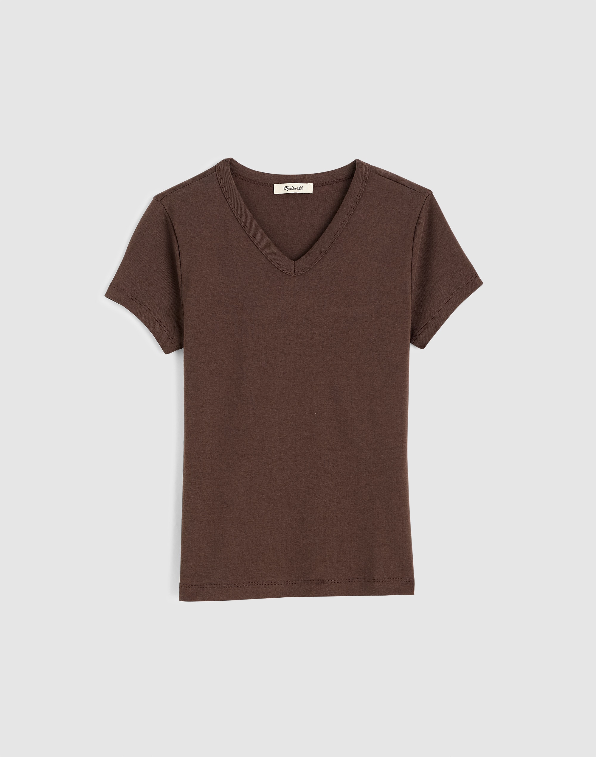 The '90s V-Neck Baby Tee in Compact Cotton Alternate Image 6