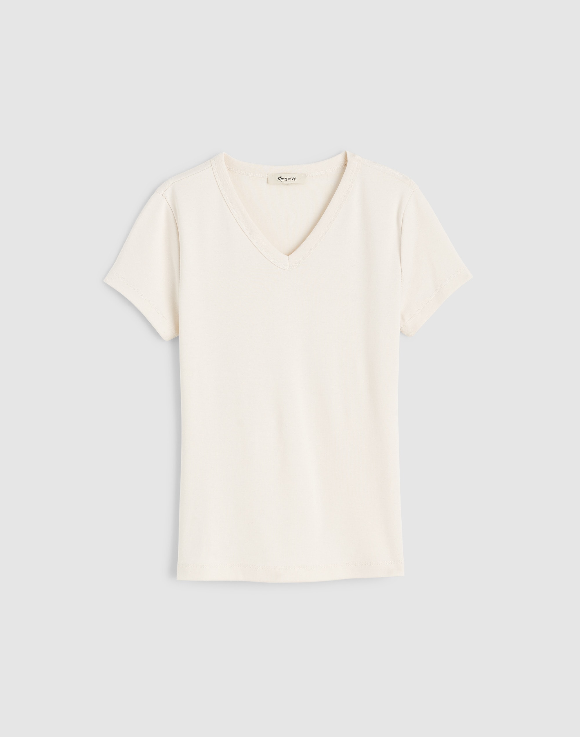 The '90s V-Neck Baby Tee in Compact Cotton