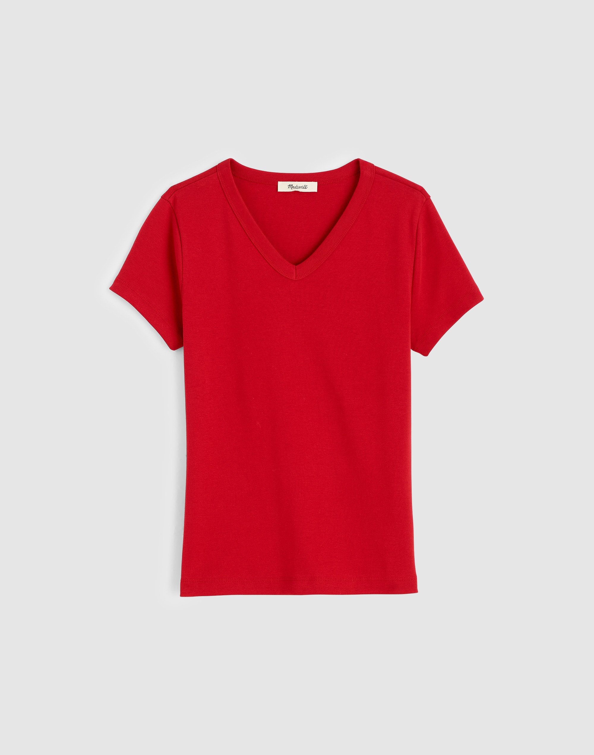 The '90s V-Neck Baby Tee in Compact Cotton