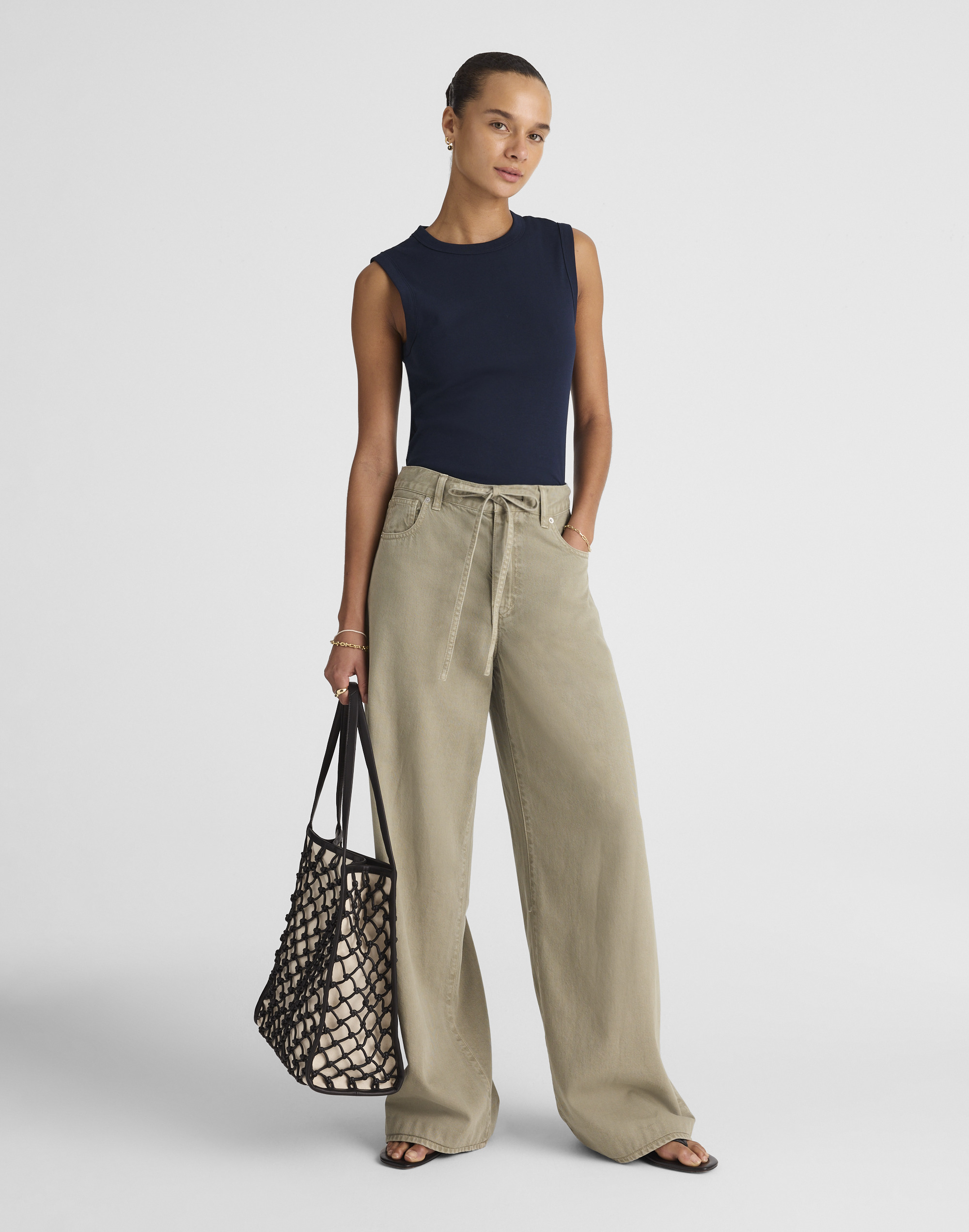 The '90s Crew Neck Tank in Compact Cotton