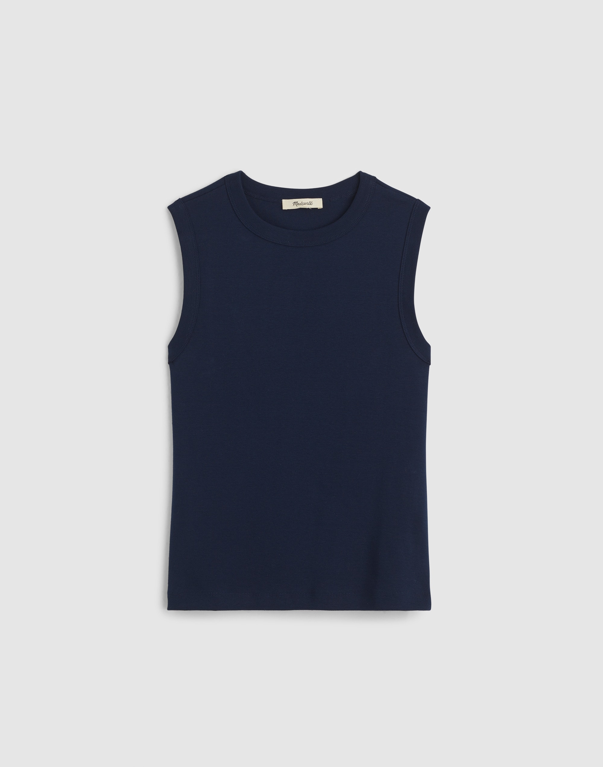 The '90s Crew Neck Tank in Compact Cotton