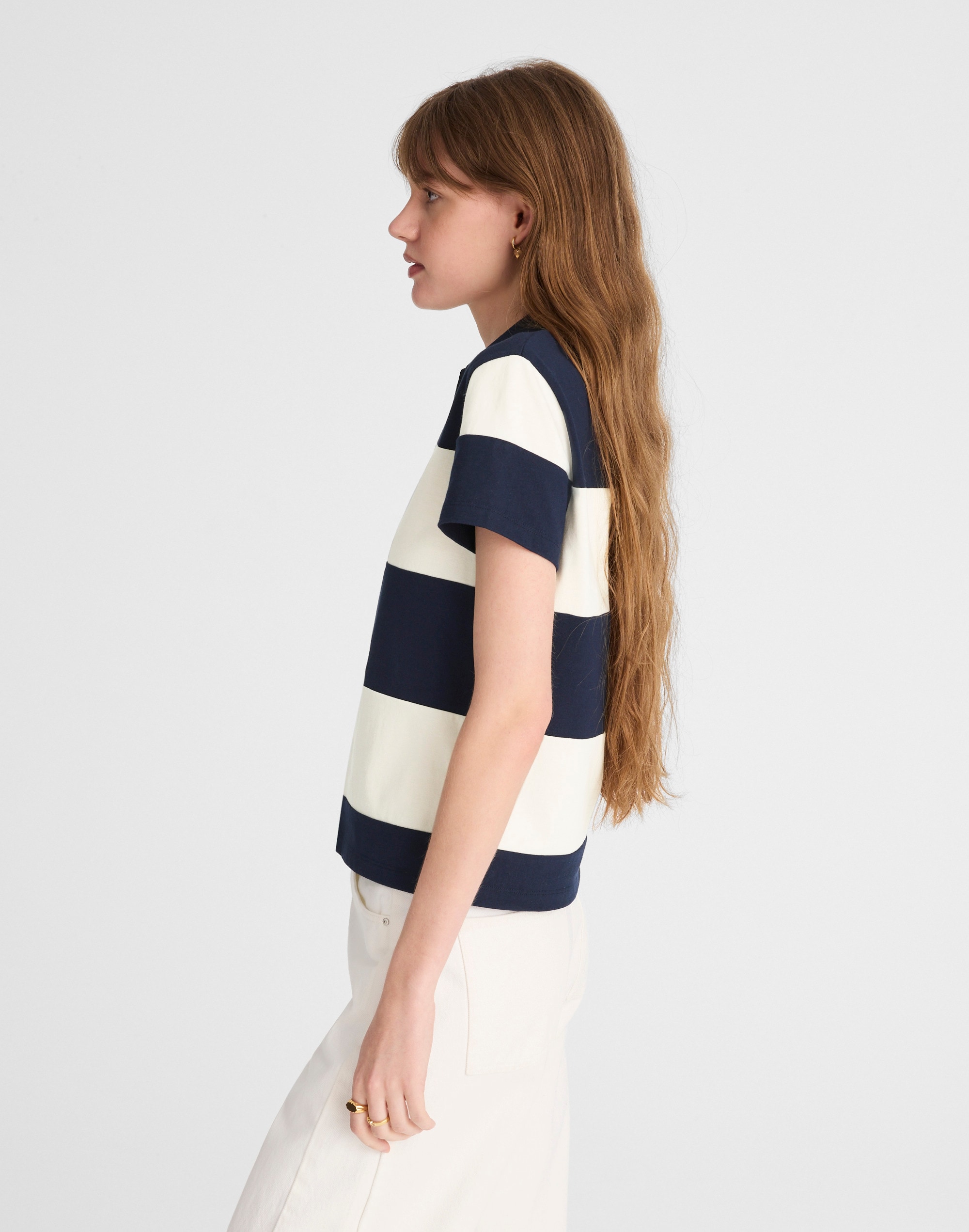 Pieced Boxy Polo Tee