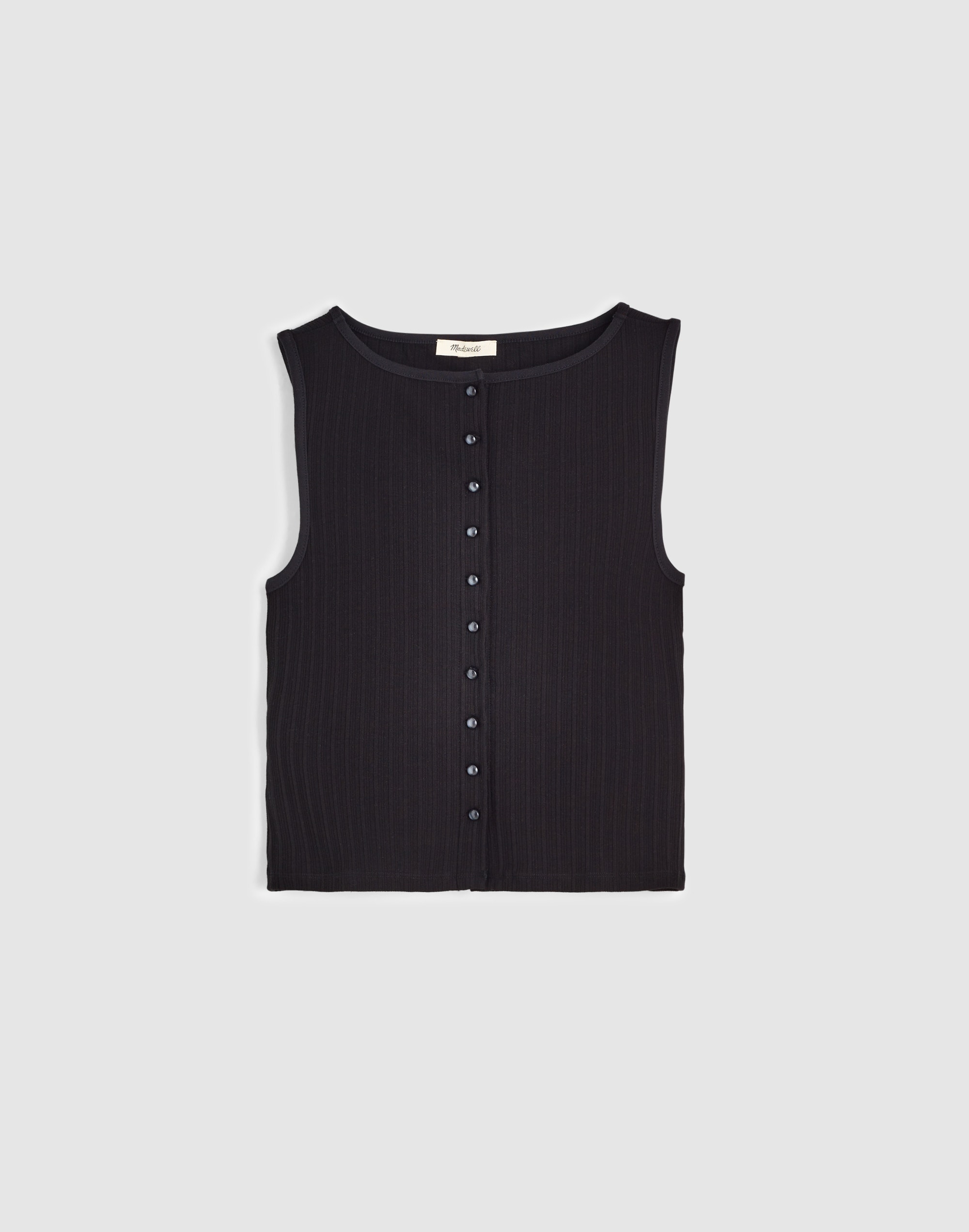 Ribbed Crewneck Shell Top