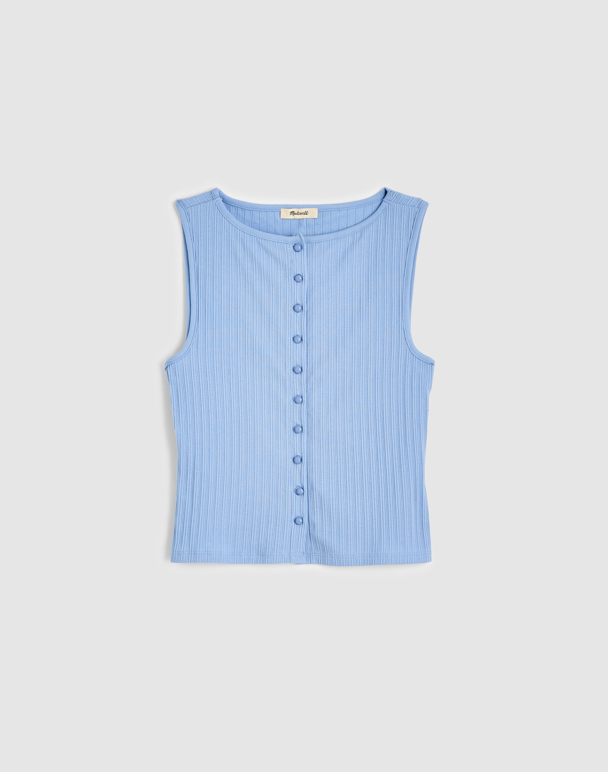 Ribbed Crewneck Shell Top