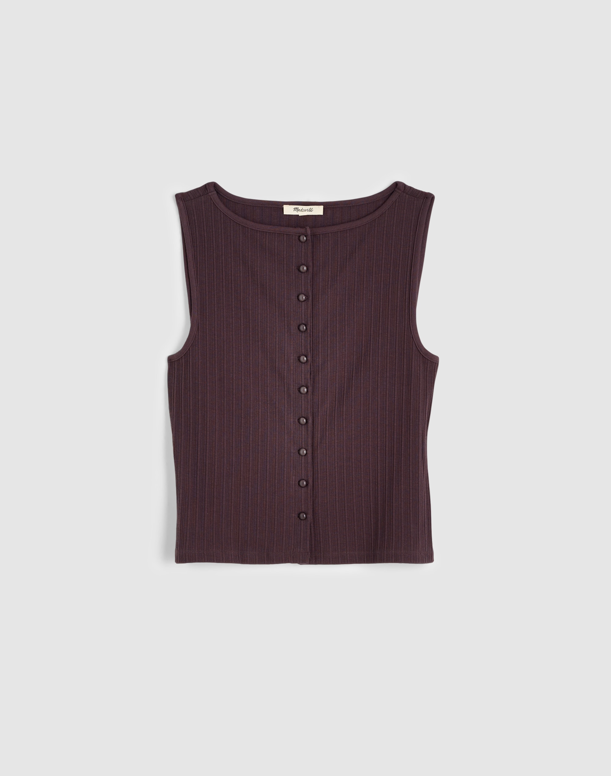 Ribbed Crewneck Shell Top