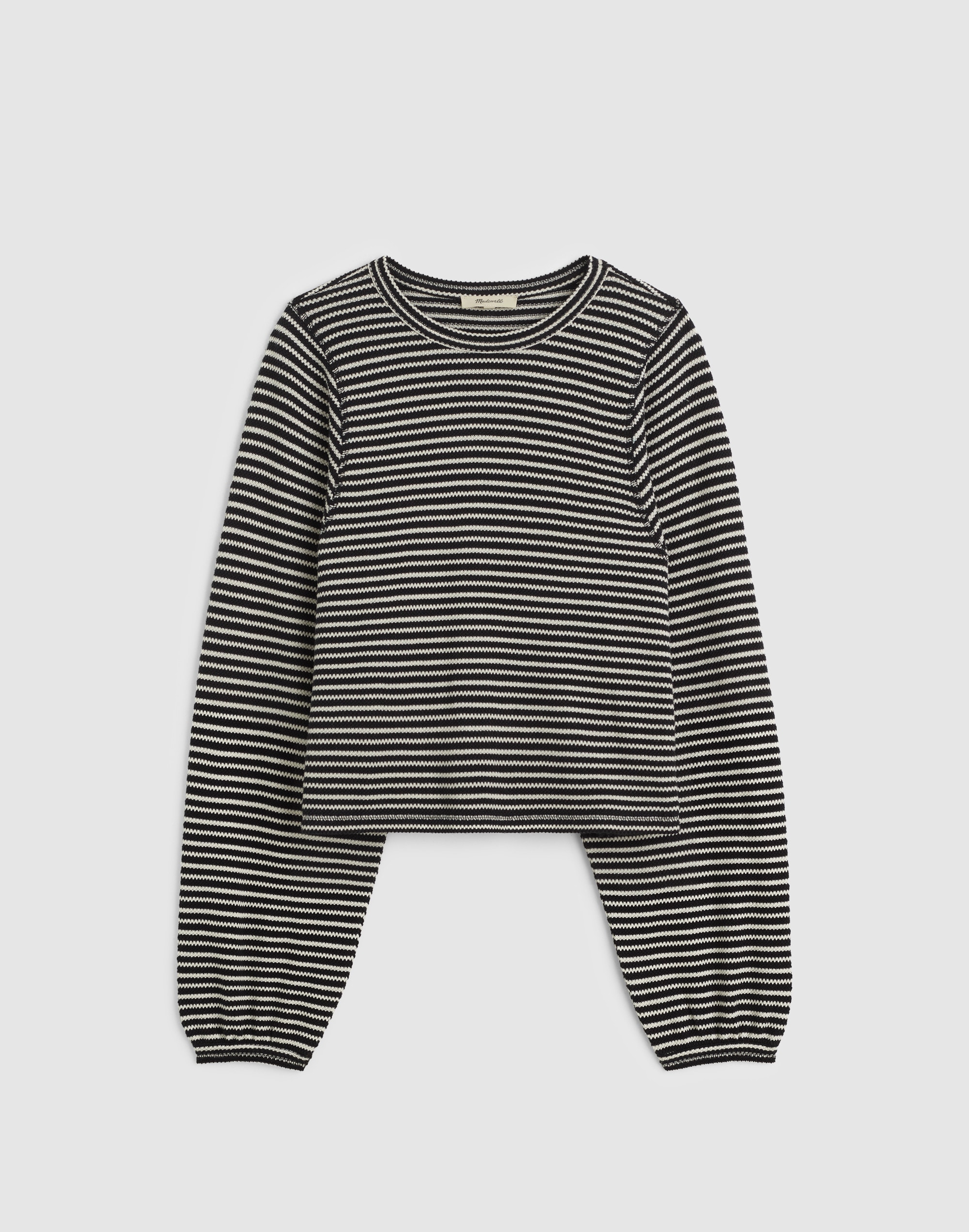 Striped Curved Long-Sleeve Tee