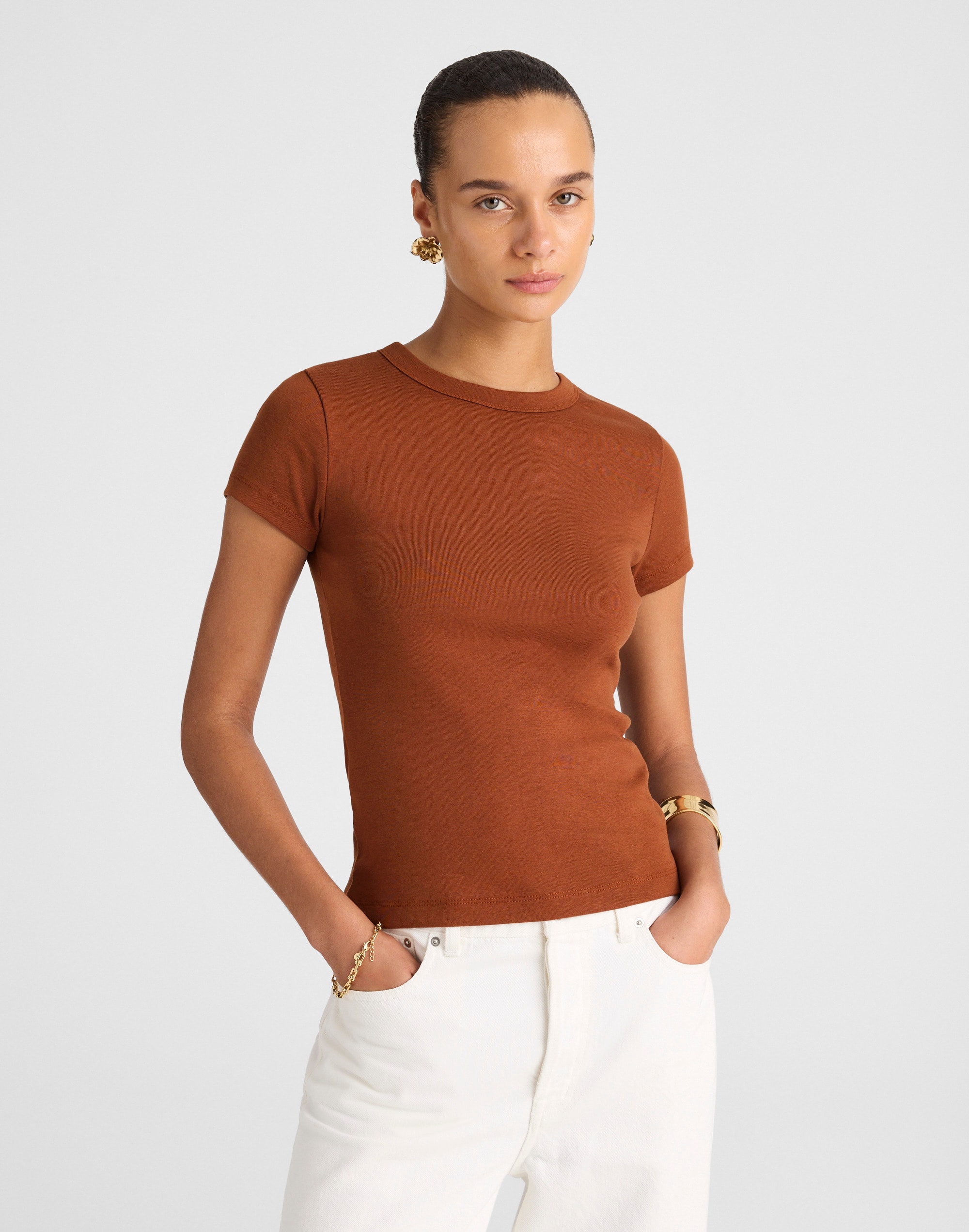 The '90s Crewneck Tee in Compact Cotton - thumbnail 7