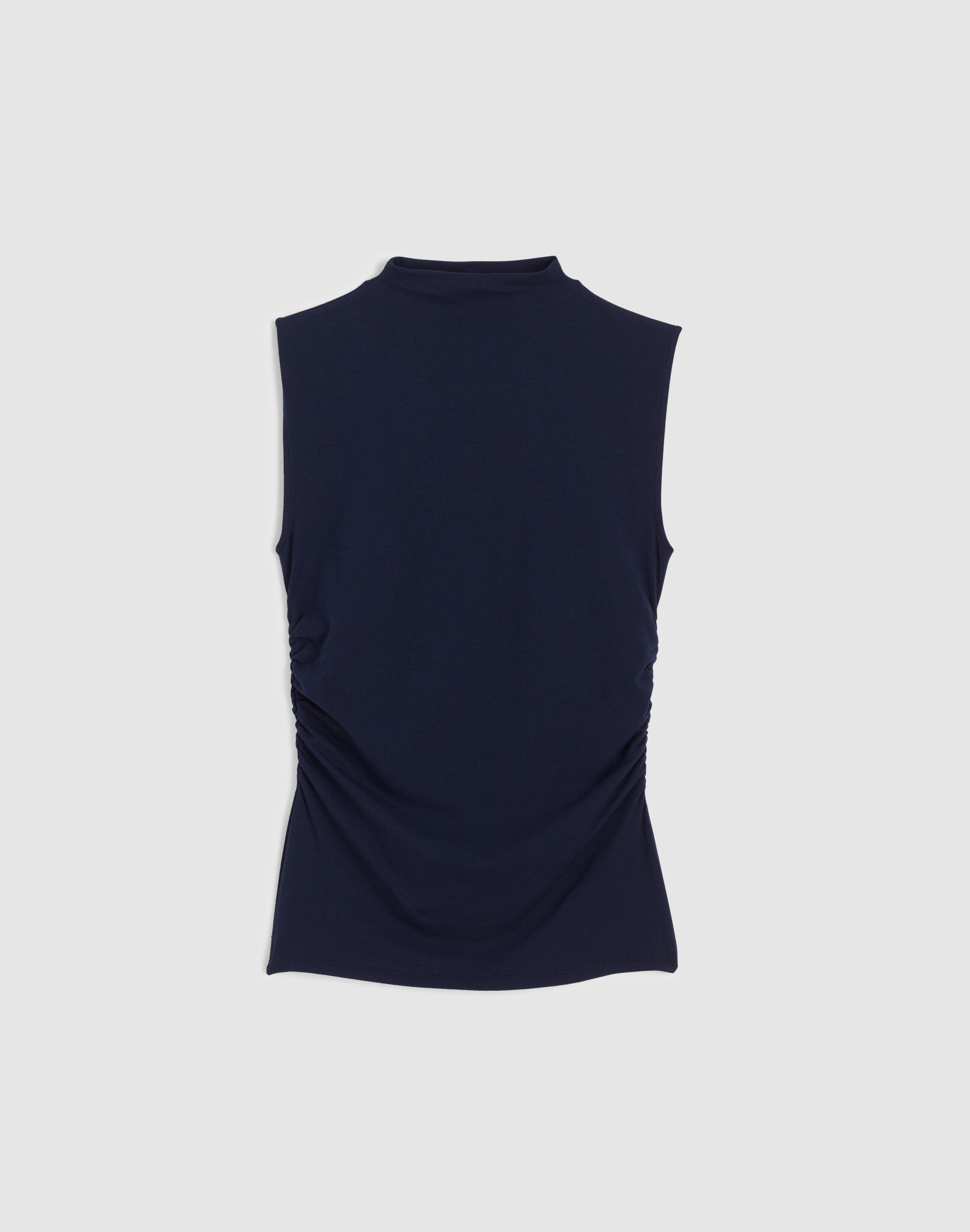 Ruched Mockneck Tank