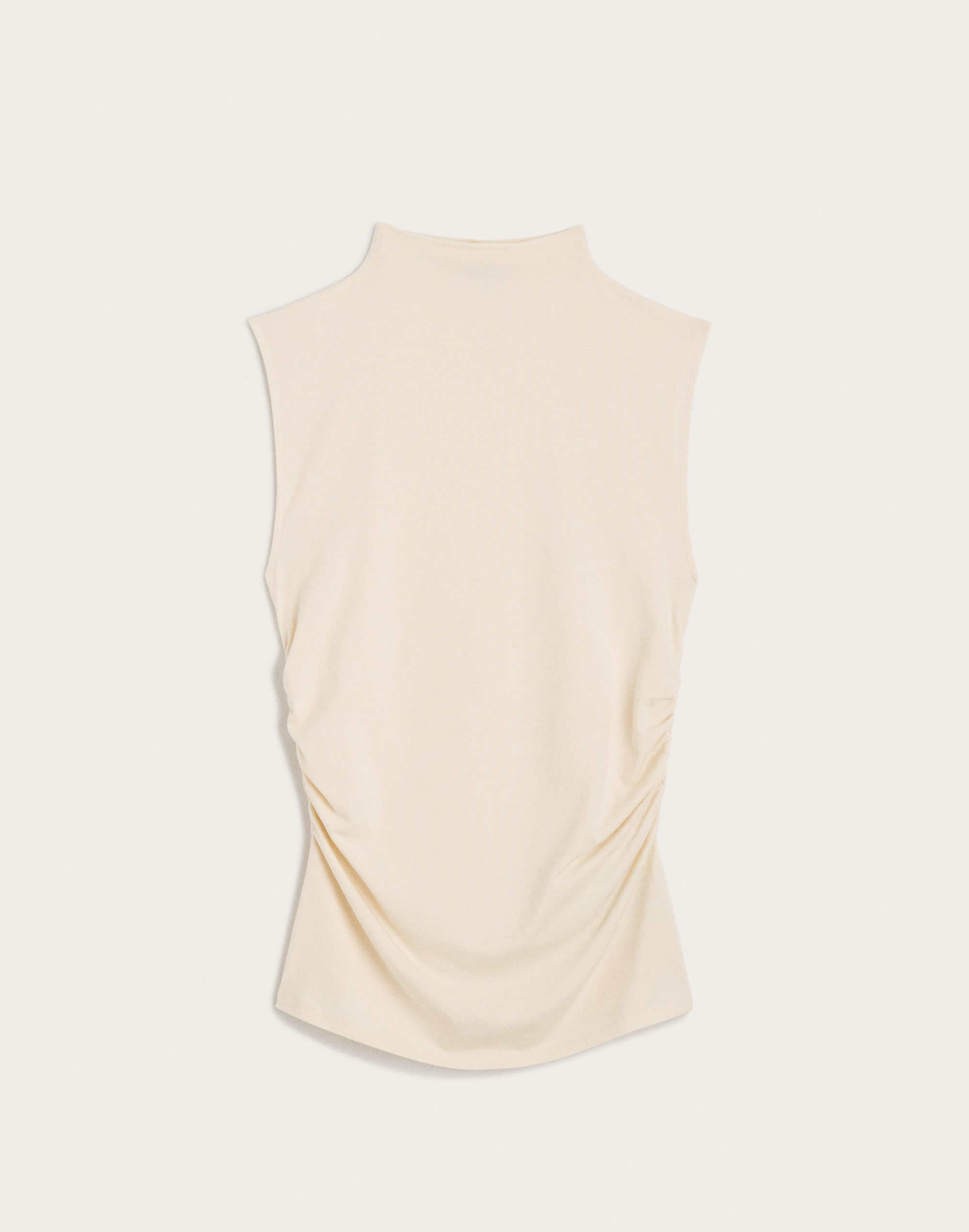 ruched mockneck tank