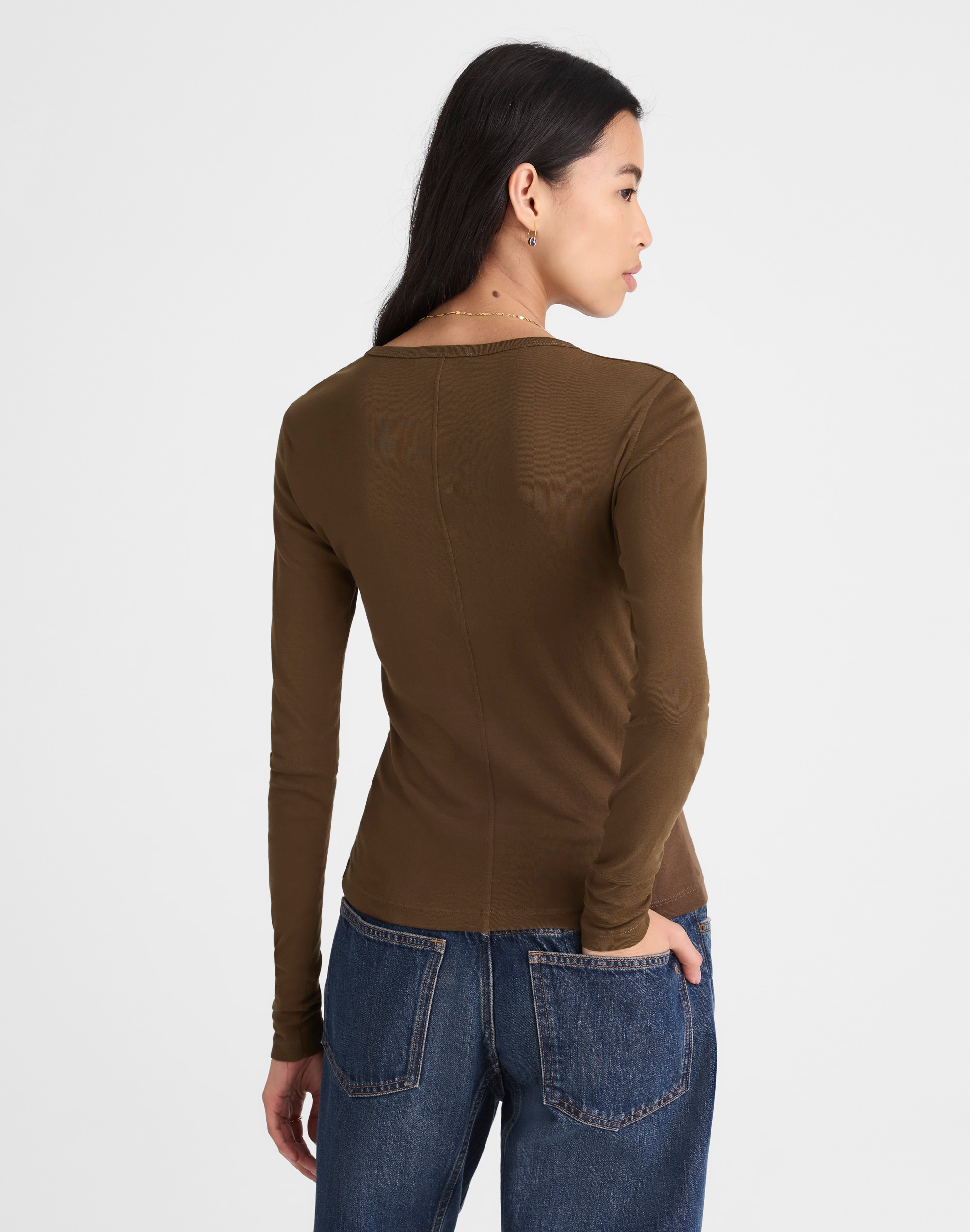 Crewneck Long-Sleeve Tee in SoSoft Cotton