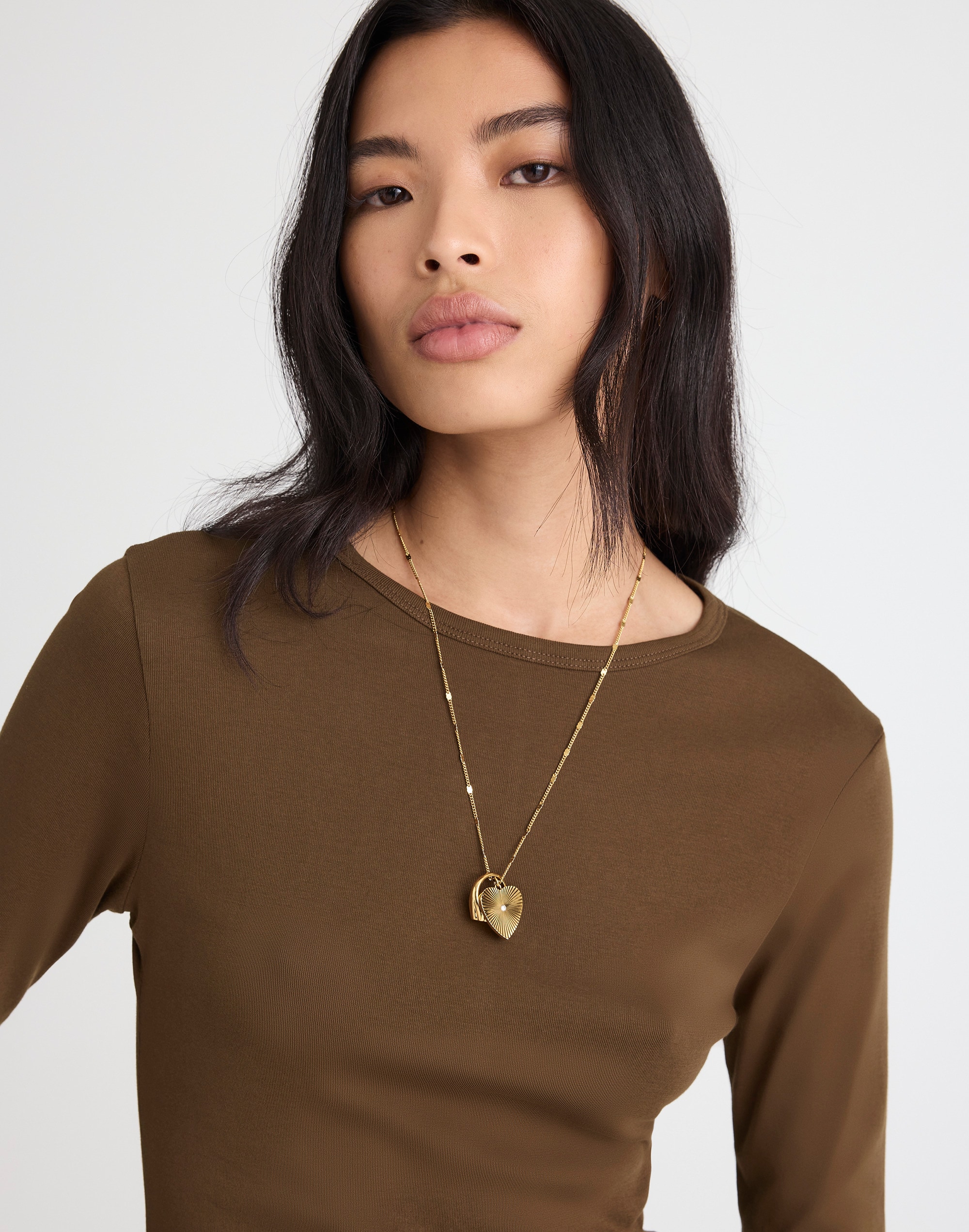 Crewneck Long-Sleeve Tee in SoSoft Cotton