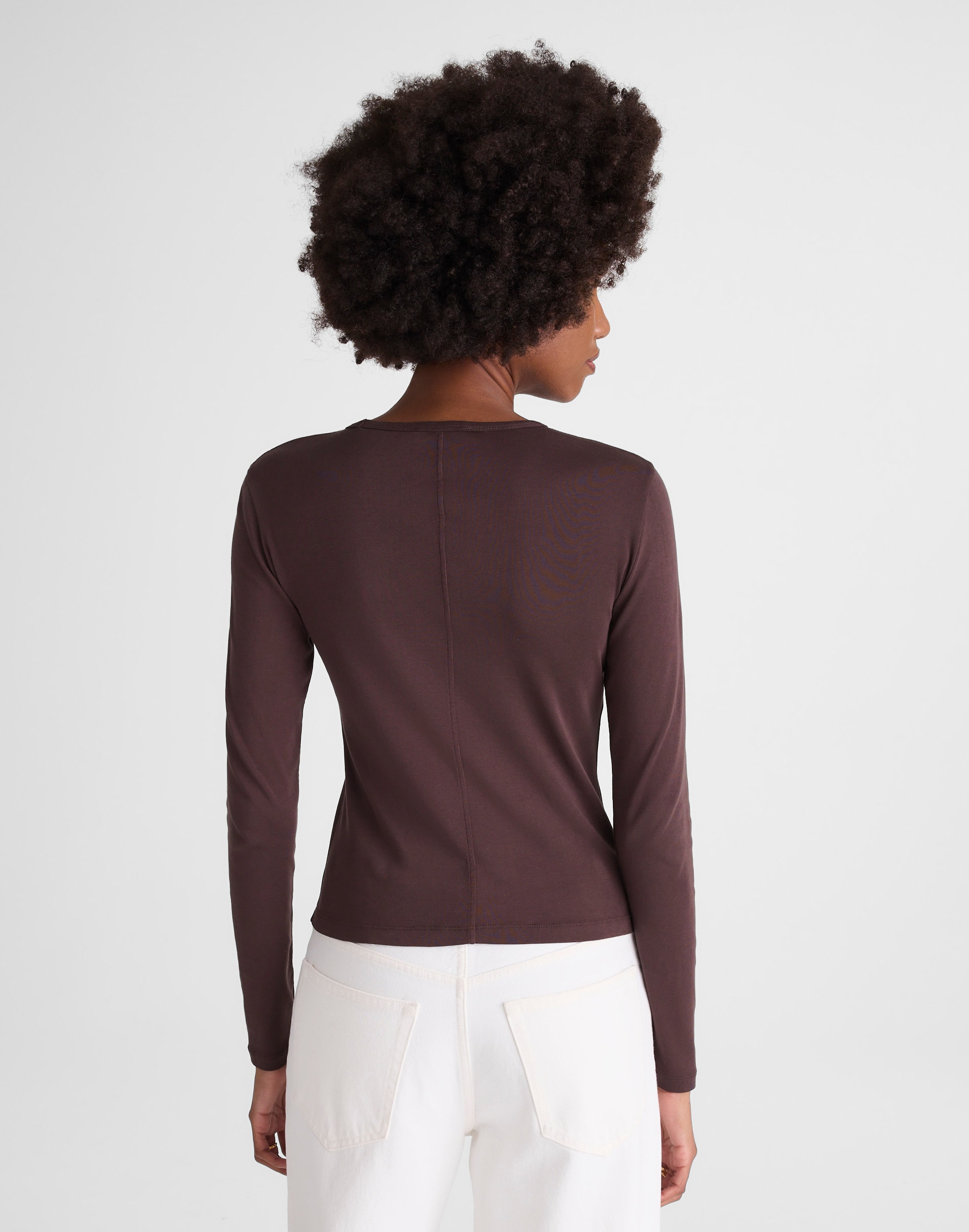 Crewneck Long-Sleeve Tee in SoSoft Cotton