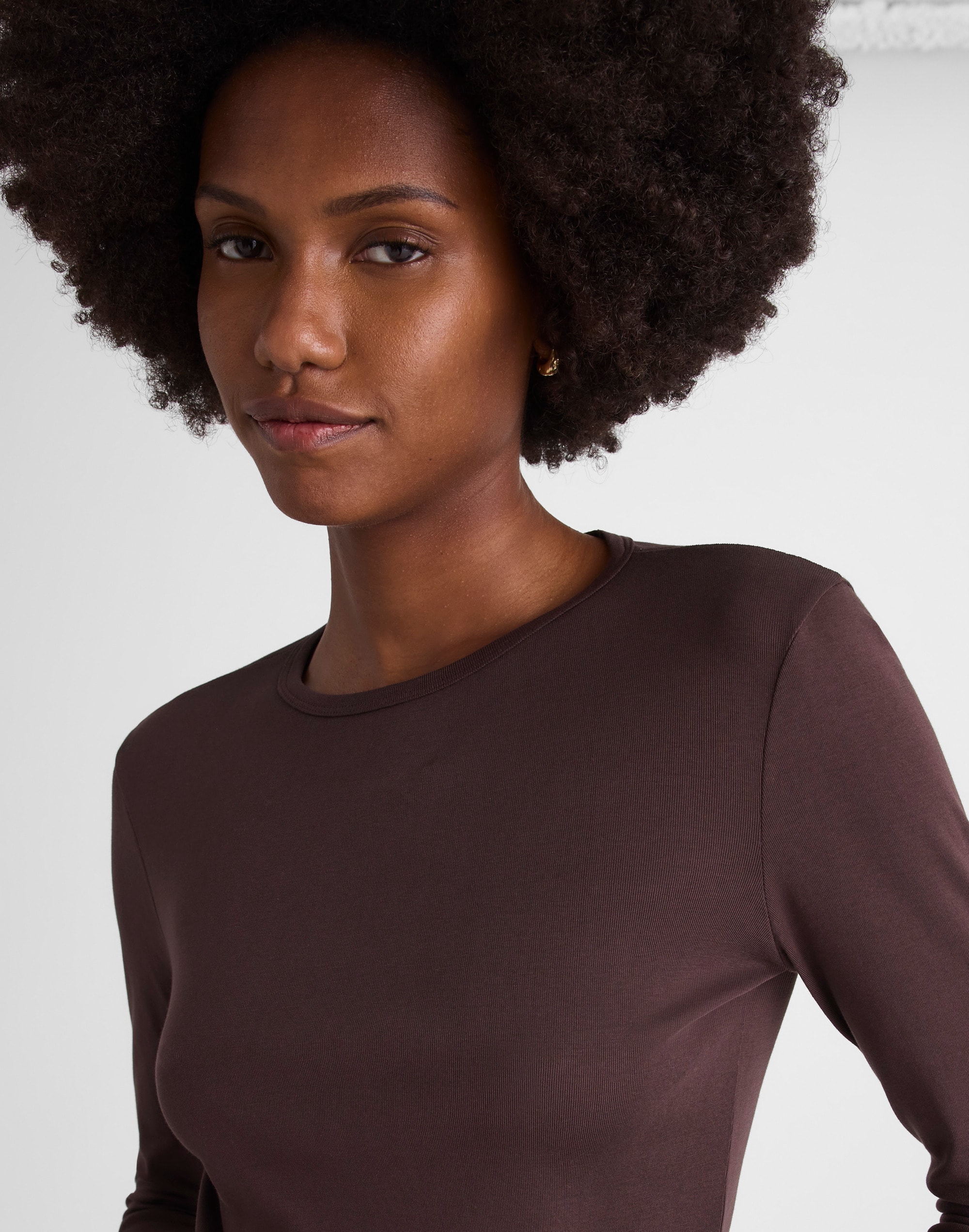 Crewneck Long-Sleeve Tee in SoSoft Cotton Alternate Image 5